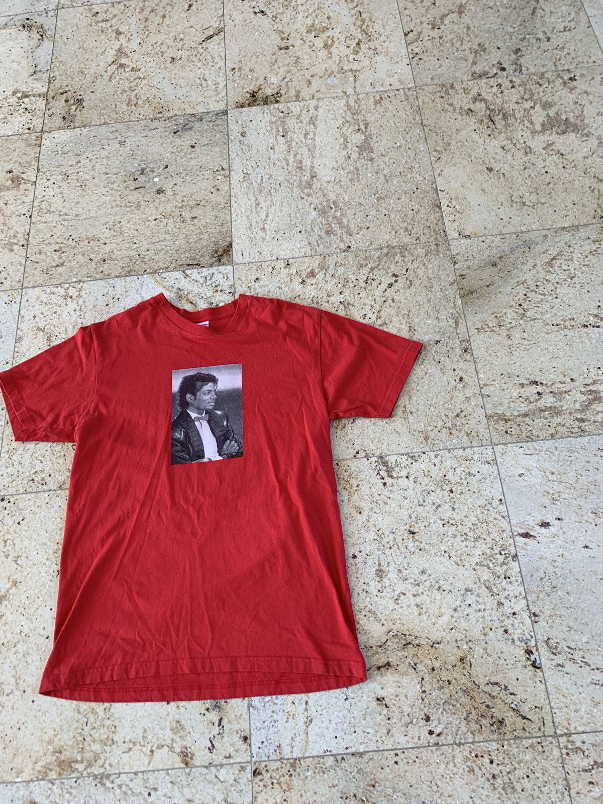 Supreme Michael Jackson Red Portrait Tee, SS Size US L / EU 52-54 / 3 - 5 Thumbnail