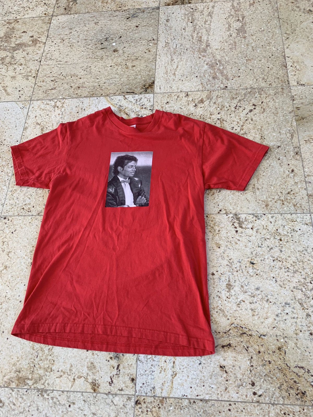 Supreme Michael Jackson Red Portrait Tee, SS Size US L / EU 52-54 / 3 - 6 Thumbnail