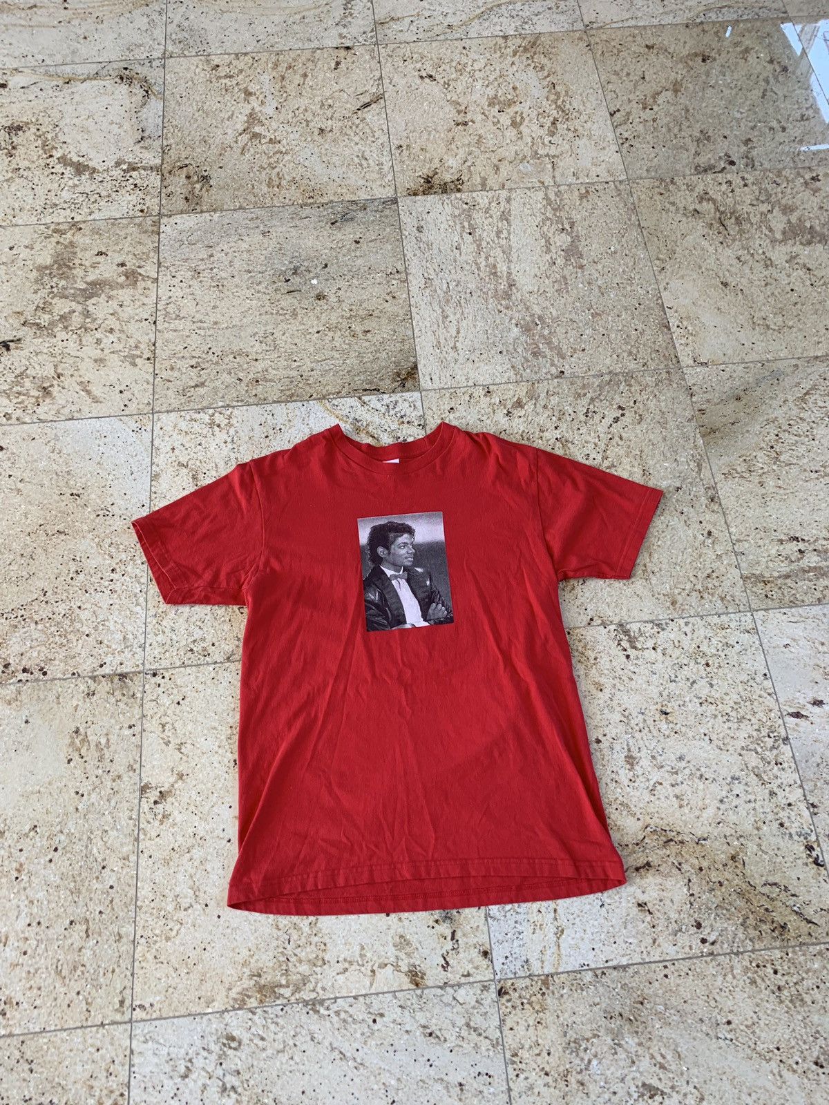 Supreme Michael Jackson Red Portrait Tee, SS Size US L / EU 52-54 / 3 - 1 Thumbnail