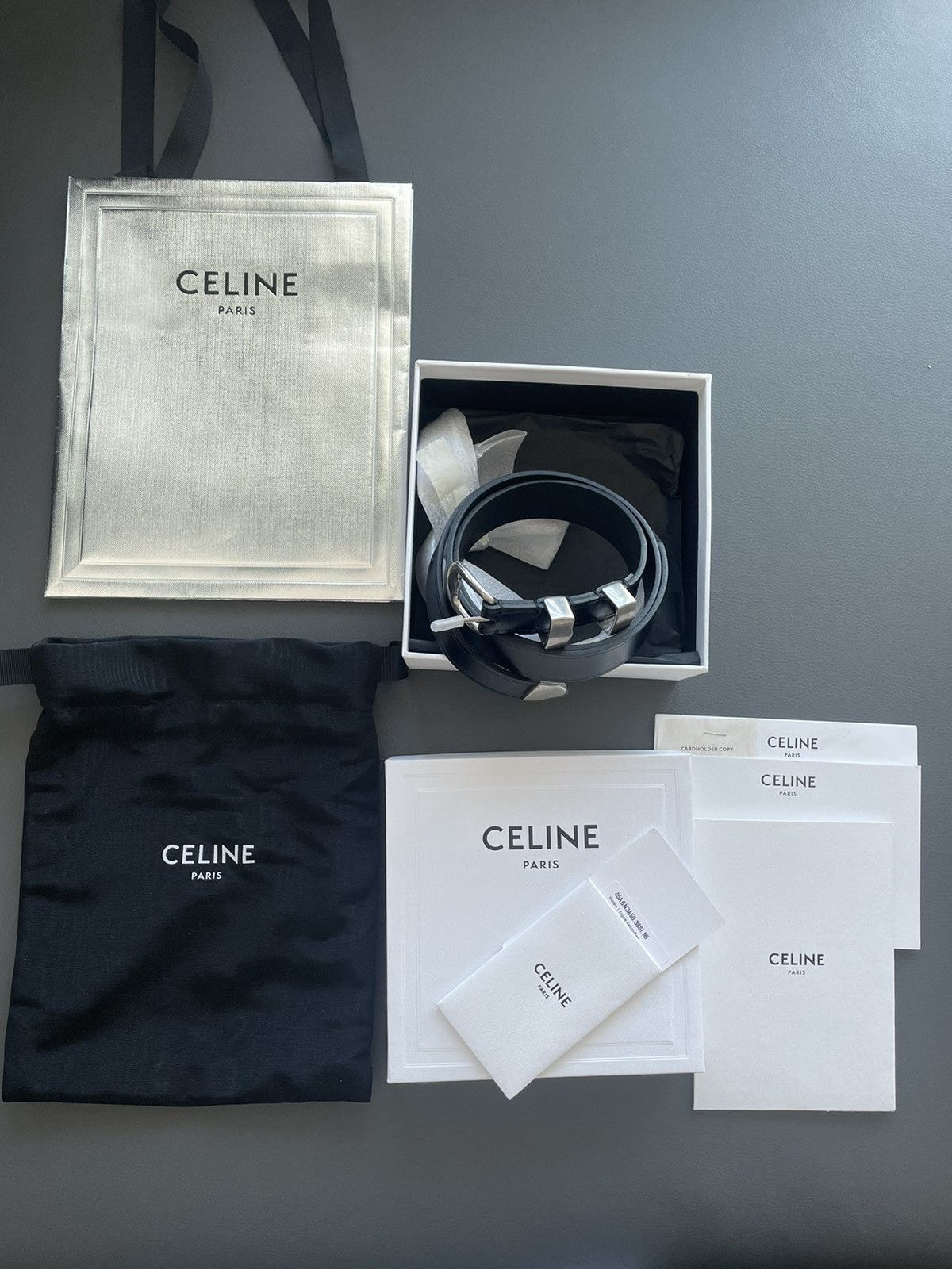 Celine × Hedi Slimane NEW Extremely Rare Super Runway Classic Western Leather Belt Size 34 - 8 Thumbnail