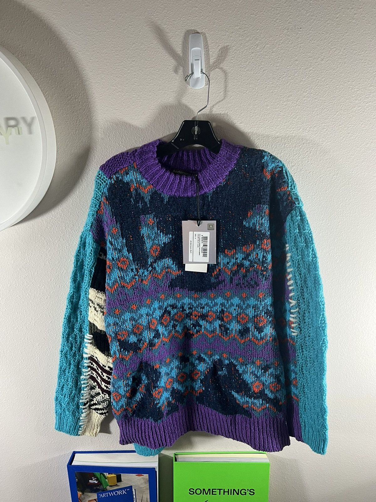 image of Andersson Bell Anderson Bell Jacquard Crewneck Sweater, Men's (Size Small)