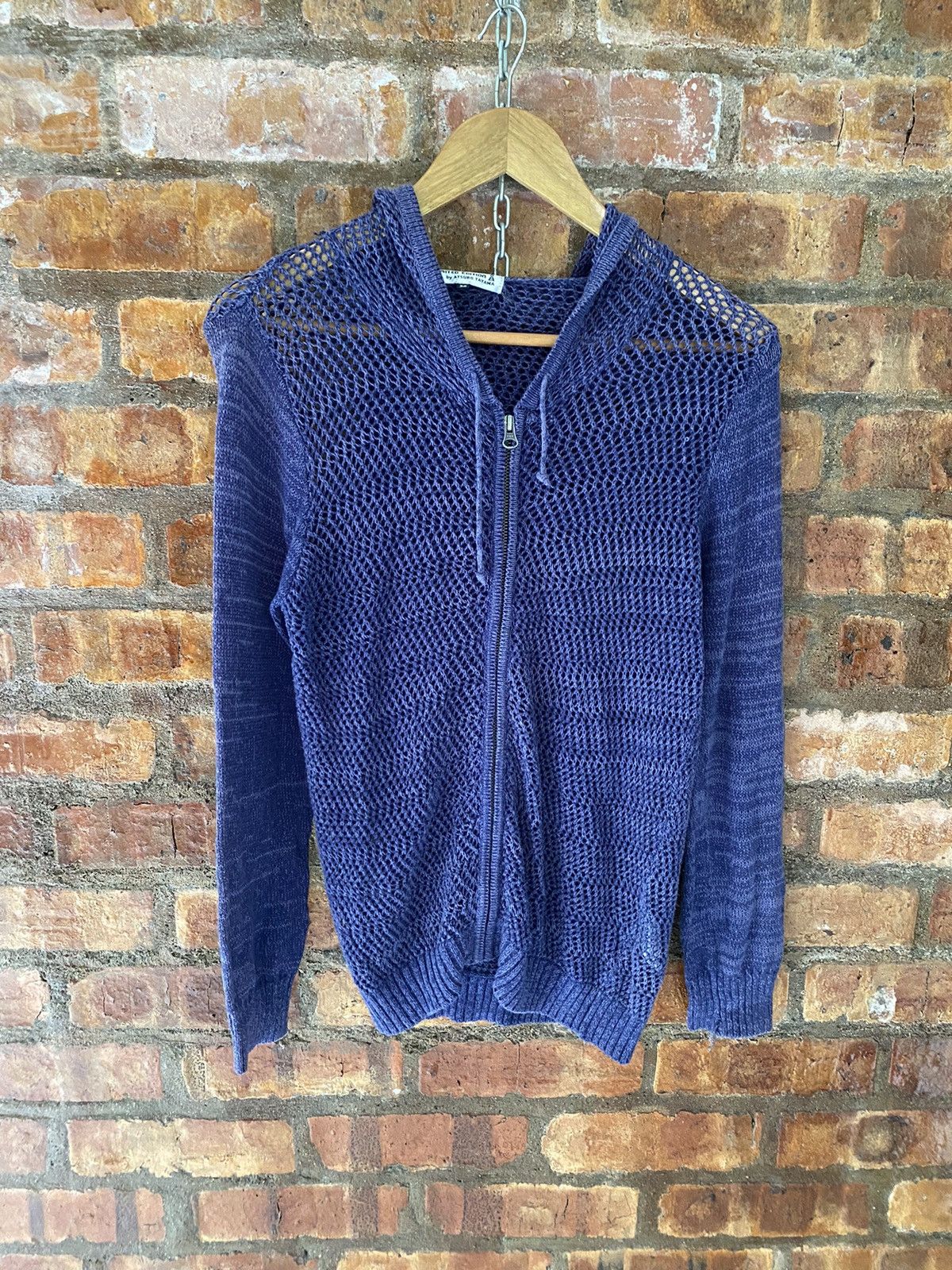 Japanese Brand ATSURO TAYAMA Japan Limited edition open knit mesh hoodie Size US S / EU 44-46 / 1 - 2 Thumbnail
