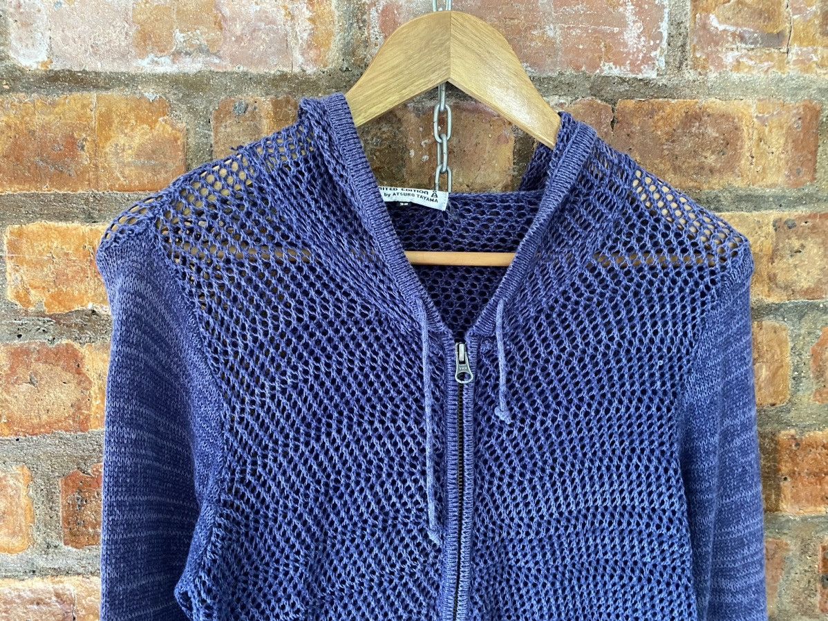 Japanese Brand ATSURO TAYAMA Japan Limited edition open knit mesh hoodie Size US S / EU 44-46 / 1 - 3 Thumbnail