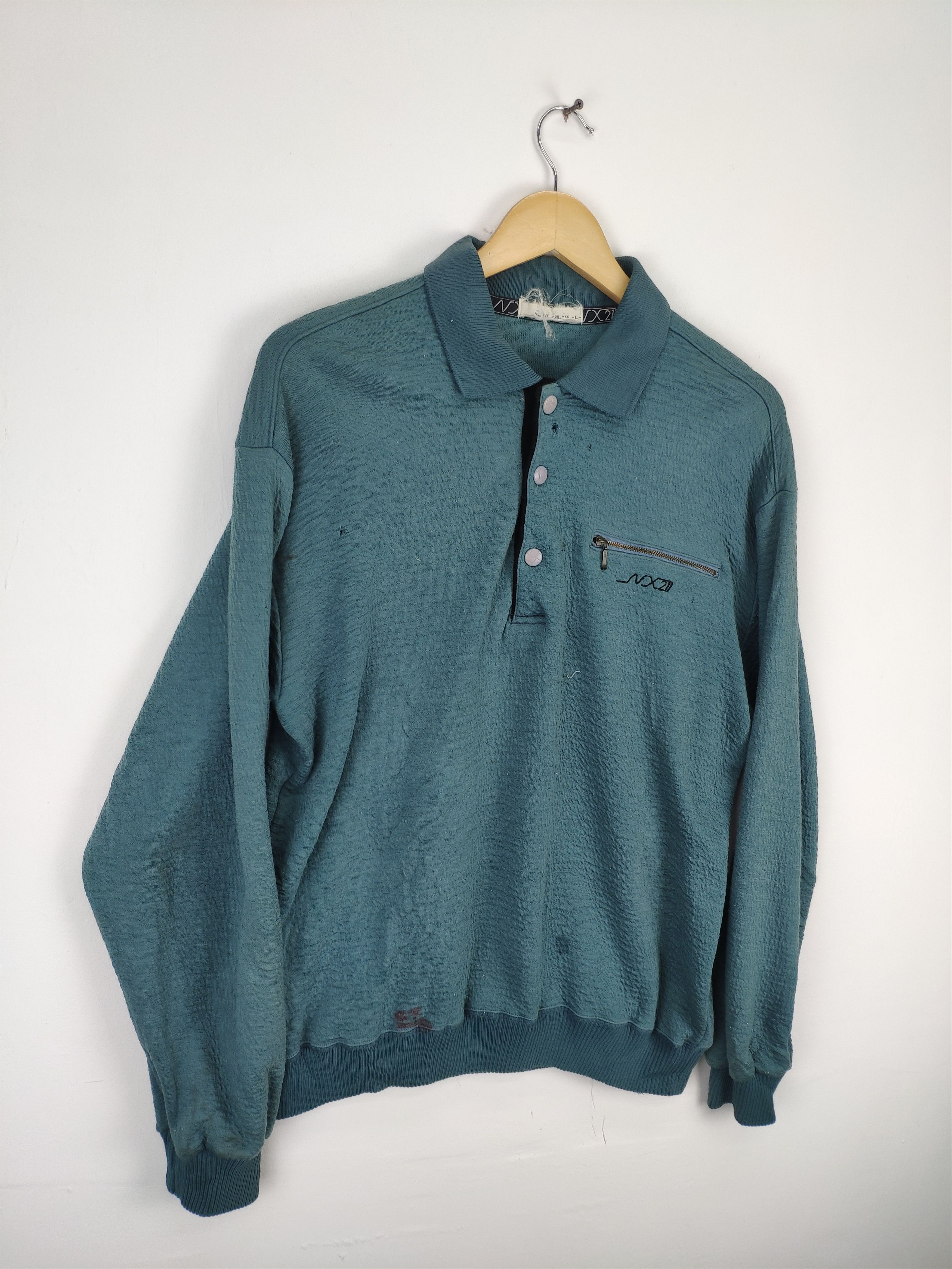Japanese Brand × Vintage Offer 💥 Vintage Polo Shirt Long Sleeve Unbranded Size US M / EU 48-50 / 2 - 3 Thumbnail