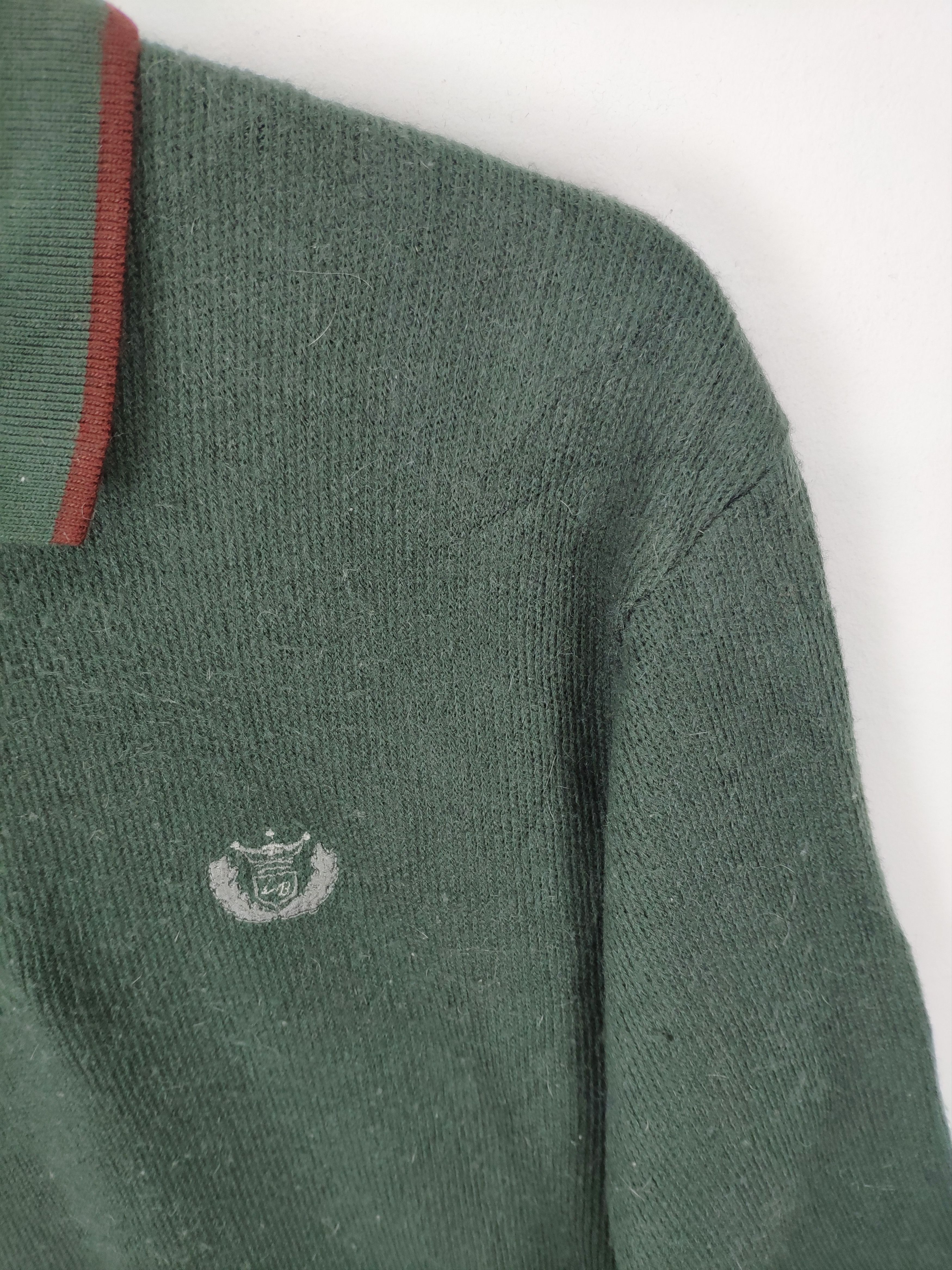 Japanese Brand × Lindbergh × Vintage Vintage Wool Polo Shirt Long Sleeve by Lindberg Size US M / EU 48-50 / 2 - 8 Thumbnail