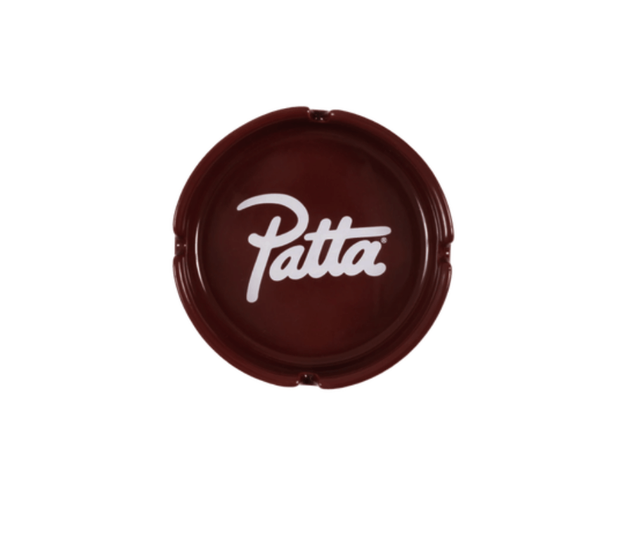 image of Hypebeast x Patta Script Logo Ashtray Burgundy, Men's