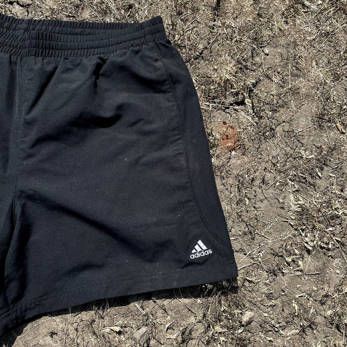 Vintage Vintage Adidas Nylon Shorts Y2K Streetwear Black Grunge XL Size US 36 / EU 52 - 2 Thumbnail