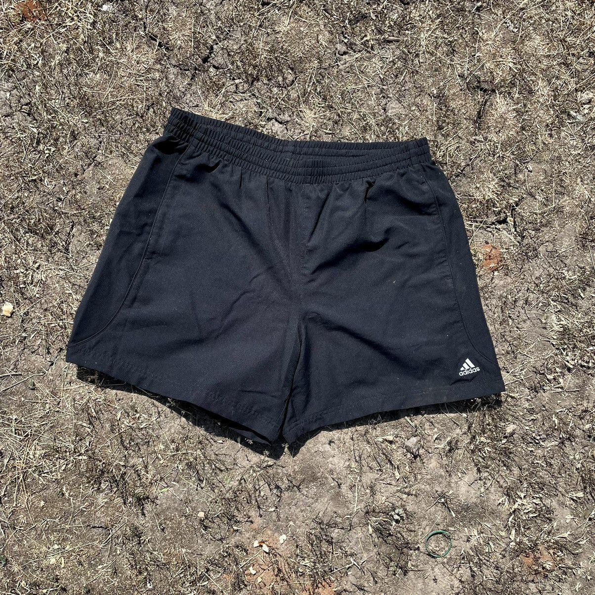 Vintage Vintage Adidas Nylon Shorts Y2K Streetwear Black Grunge XL Size US 36 / EU 52 - 1 Thumbnail