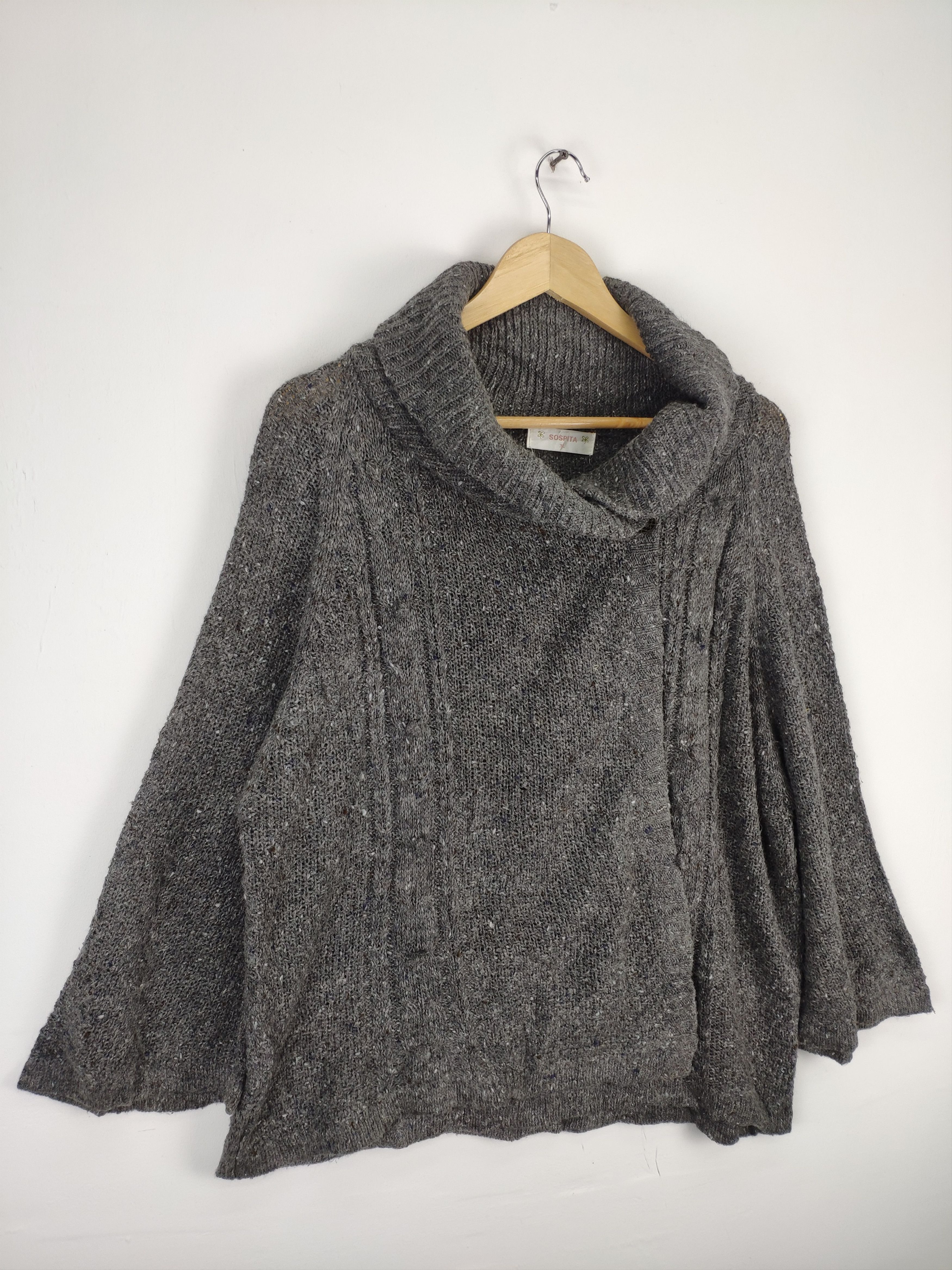 Japanese Brand × Vintage Vintage Wool Knit Cardigan Shawl Collar Size L / US 10 / IT 46 - 3 Thumbnail