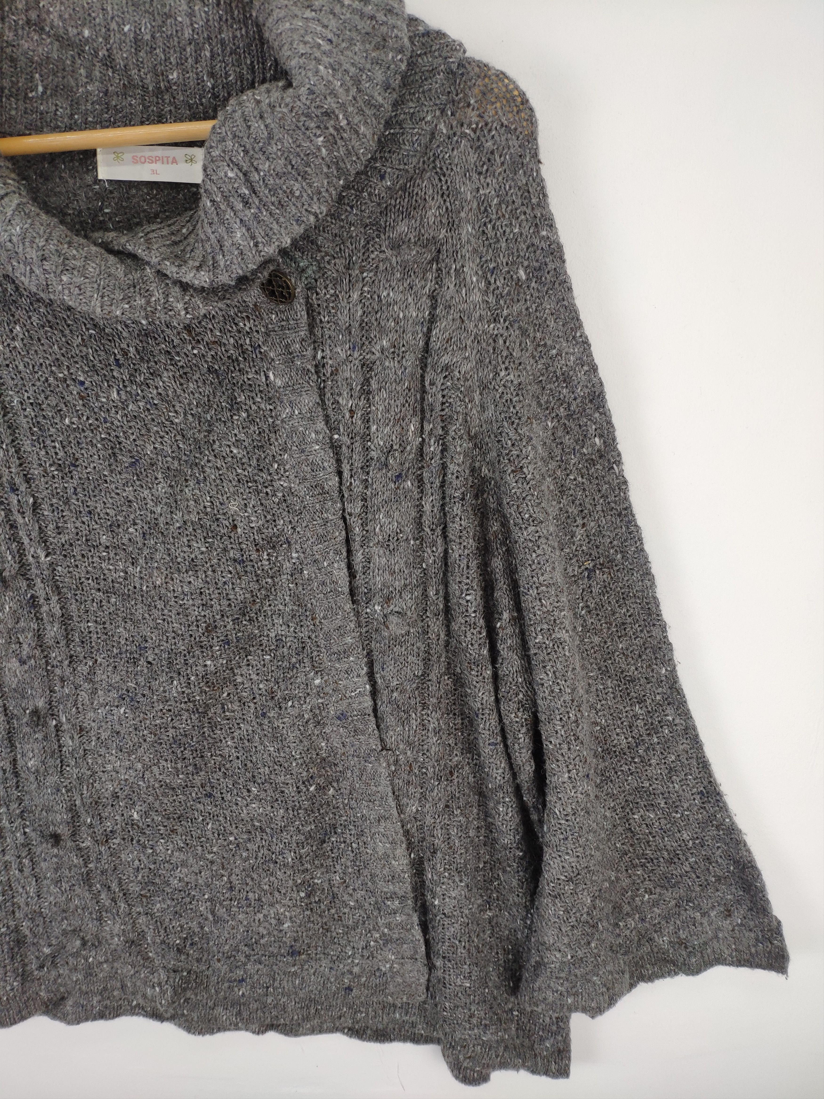 Japanese Brand × Vintage Vintage Wool Knit Cardigan Shawl Collar Size L / US 10 / IT 46 - 6 Thumbnail