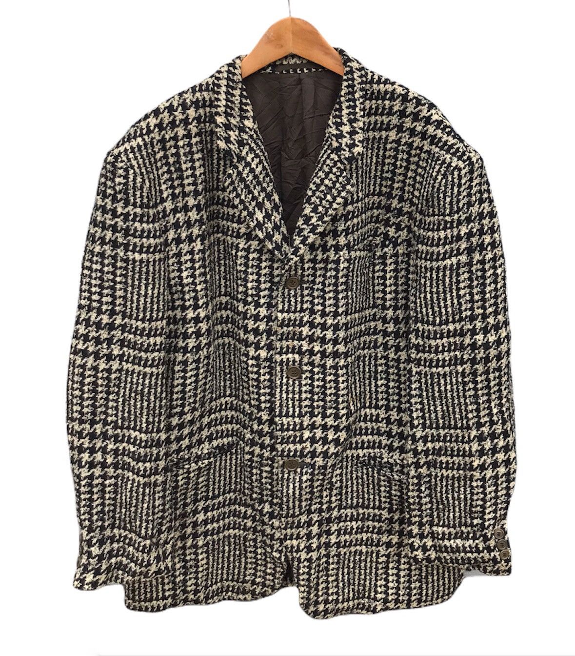 Isamu company tartan wool coat