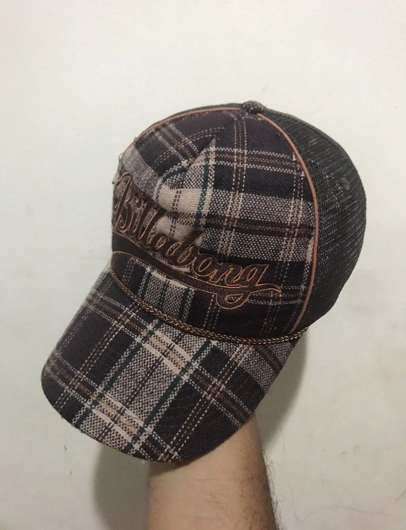 Billabong Y2K Billabong Spell Out Plaid Pattern Trucked Hat Size ONE SIZE - 2 Thumbnail