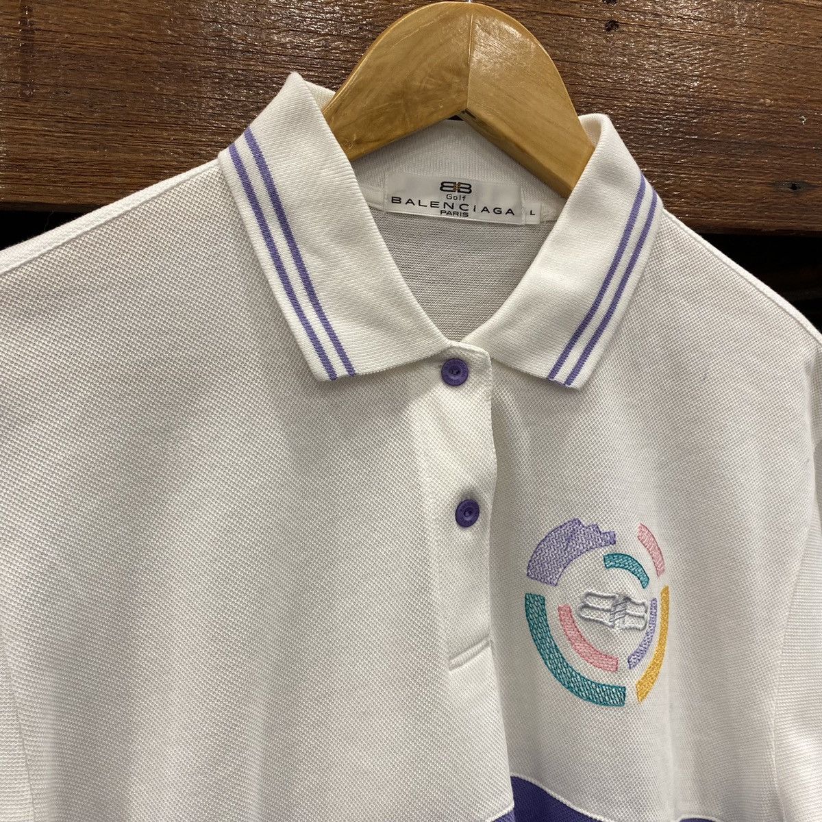 Balenciaga Balenciaga Golf Embroidered Polo Shirt Size US S / EU 44-46 / 1 - 4 Thumbnail