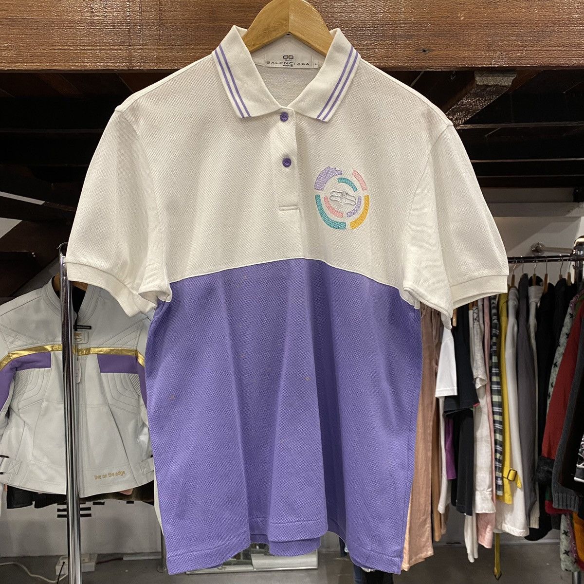 Balenciaga Balenciaga Golf Embroidered Polo Shirt Size US S / EU 44-46 / 1 - 1 Thumbnail