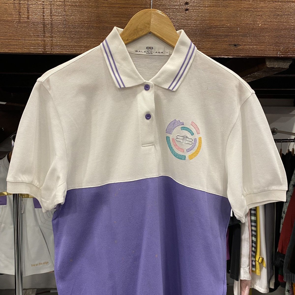 Balenciaga Balenciaga Golf Embroidered Polo Shirt Size US S / EU 44-46 / 1 - 2 Thumbnail