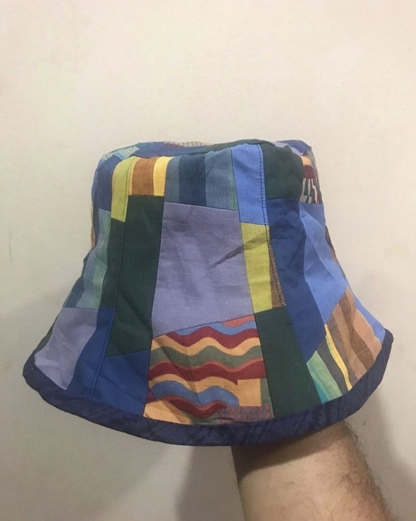 Other Colorful Patchwork Abstract Reversible Bucket Hat Size ONE SIZE - 2 Thumbnail
