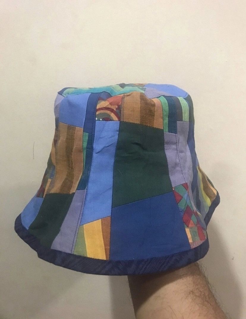 Other Colorful Patchwork Abstract Reversible Bucket Hat Size ONE SIZE - 3 Thumbnail