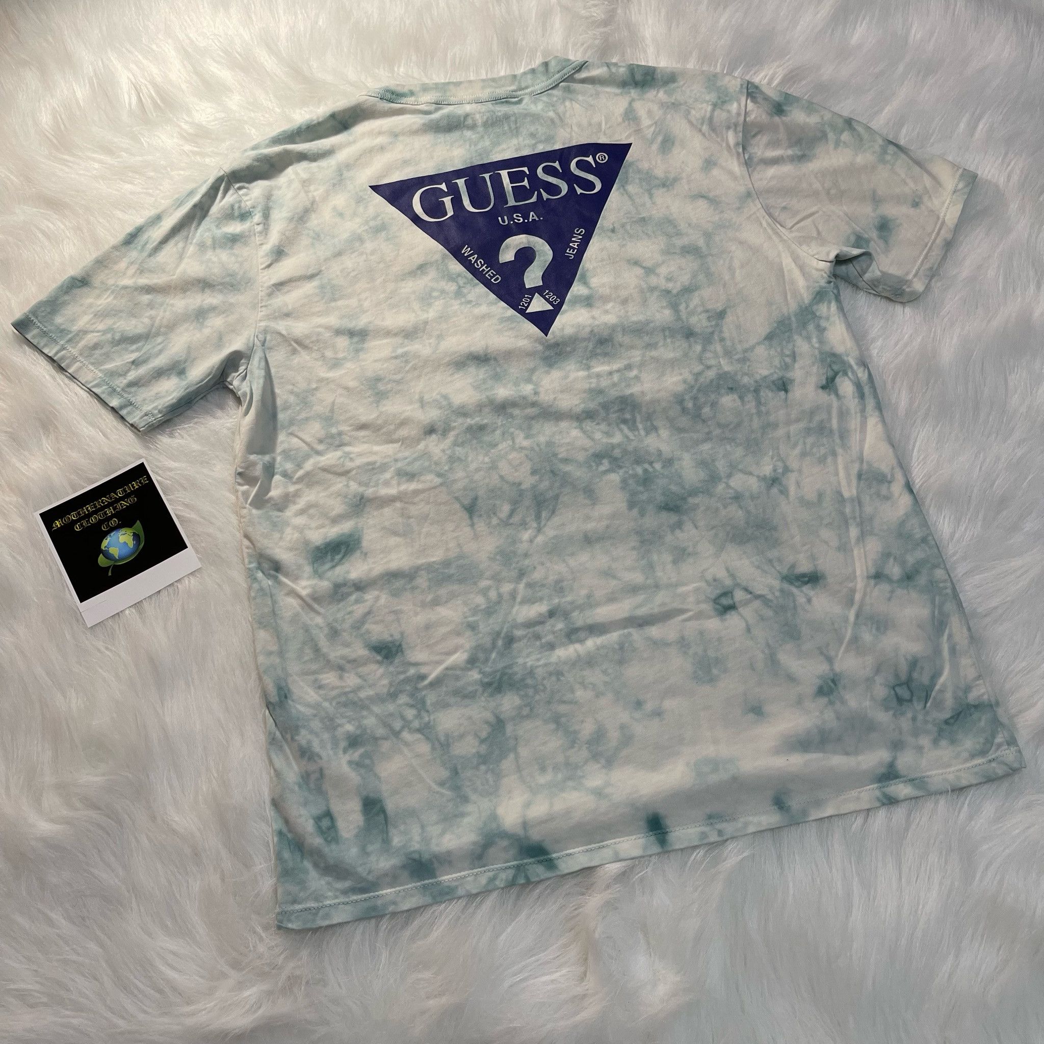 VINTAGE GUESS TIE DYE LOGO TEE S/S T SHIRT