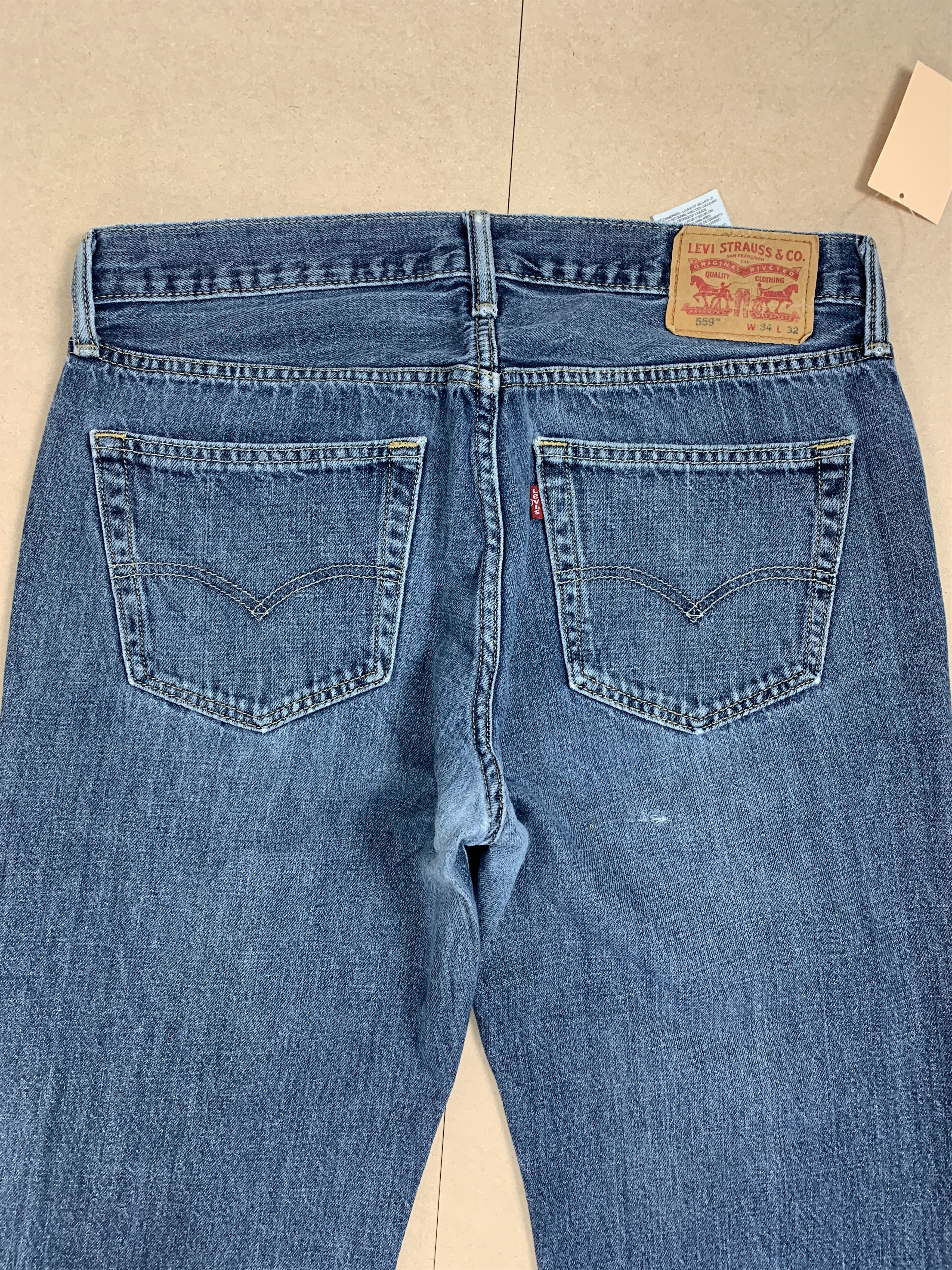 Levi's × Levi's Vintage Clothing × Vintage Vintage LEVI'S 559 Faded Phone Pattern on Pocket Jeans Size US 34 / EU 50 - 7 Thumbnail