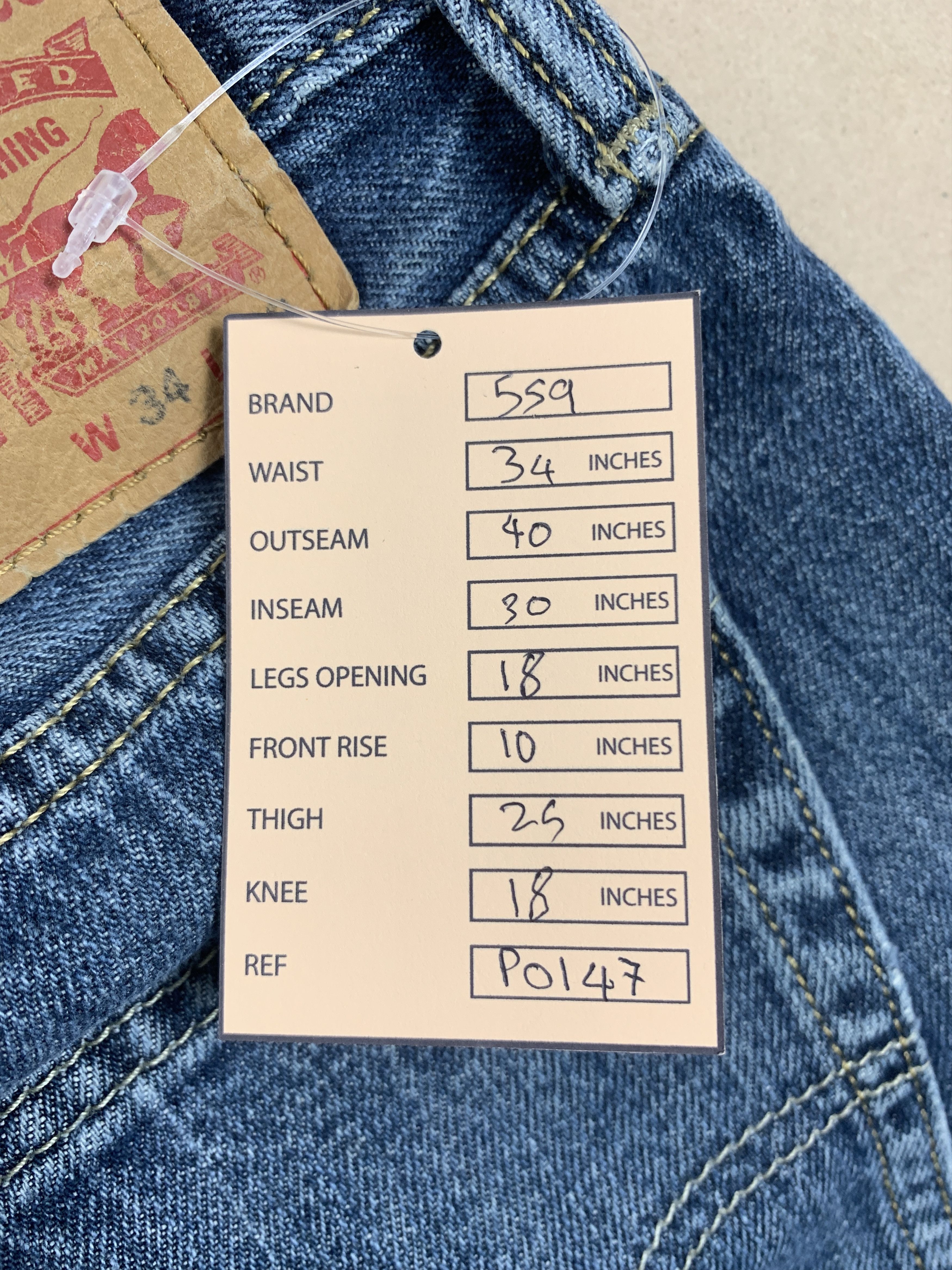 Levi's × Levi's Vintage Clothing × Vintage Vintage LEVI'S 559 Faded Phone Pattern on Pocket Jeans Size US 34 / EU 50 - 20 Thumbnail