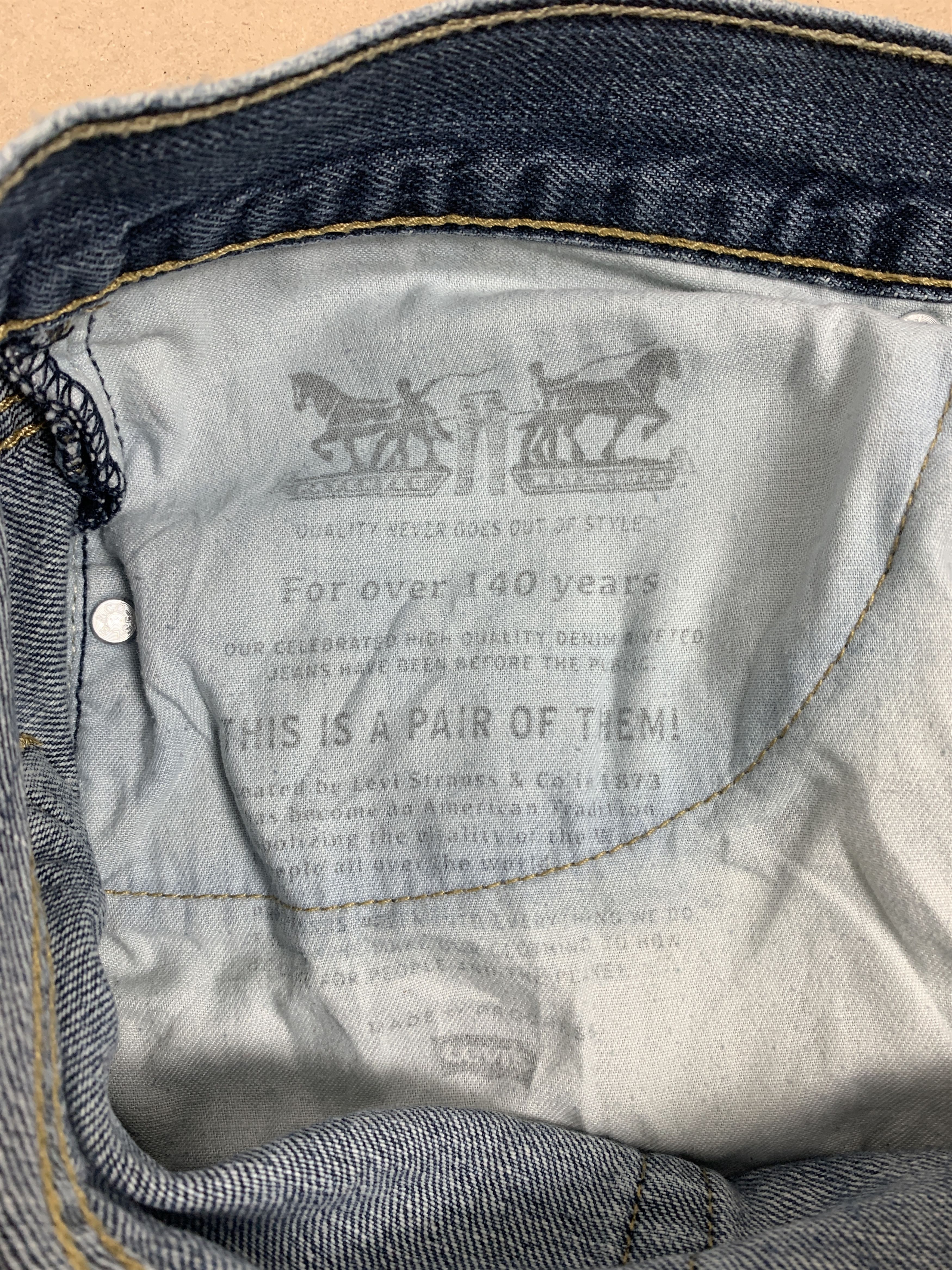 Levi's × Levi's Vintage Clothing × Vintage Vintage LEVI'S 559 Faded Phone Pattern on Pocket Jeans Size US 34 / EU 50 - 10 Thumbnail