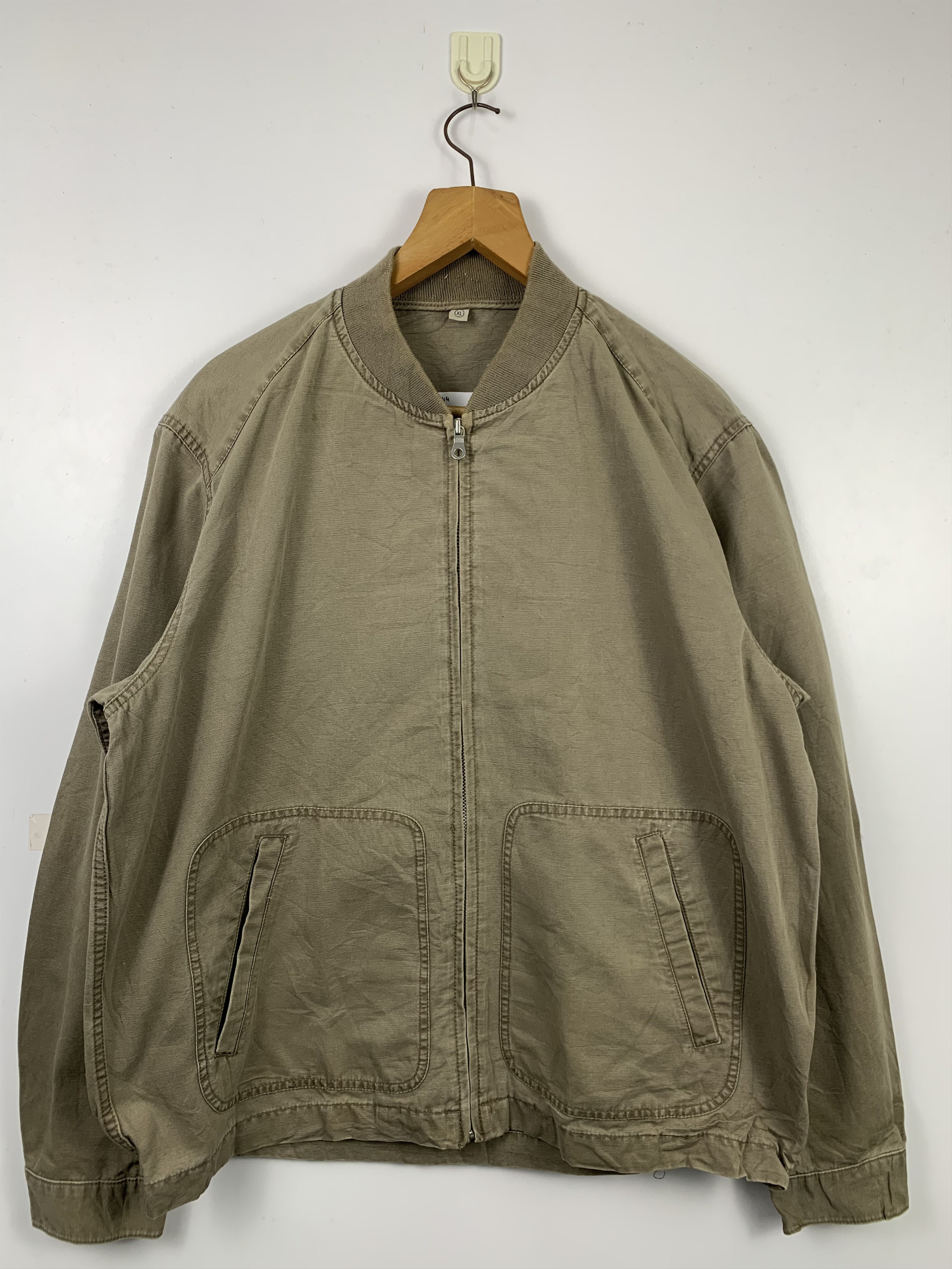 Vintage UNIQLO Faded Cotton Khaki Jacket J0444