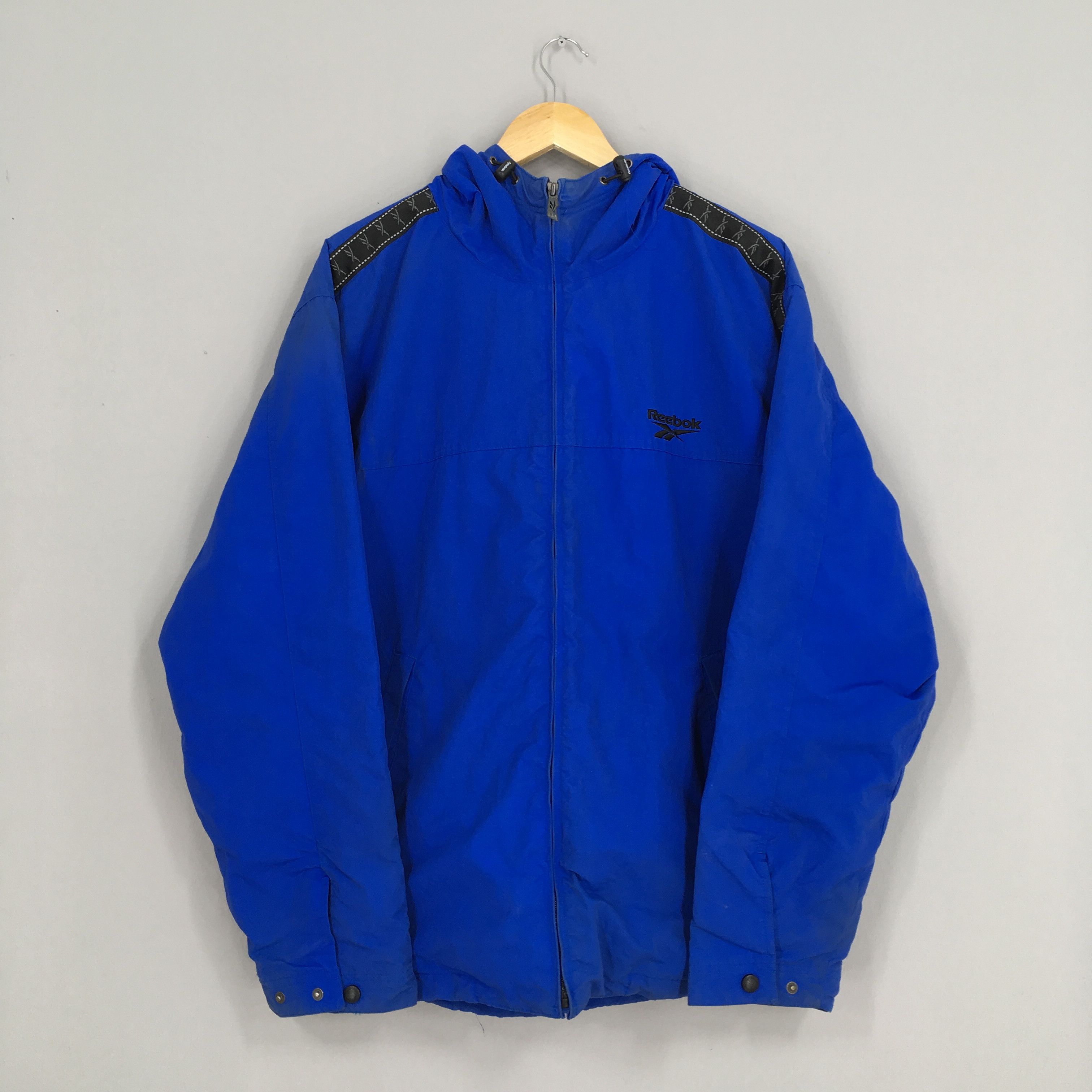 image of 90's Reebok Windbreaker Jacket Xlarge in Blue, Men's