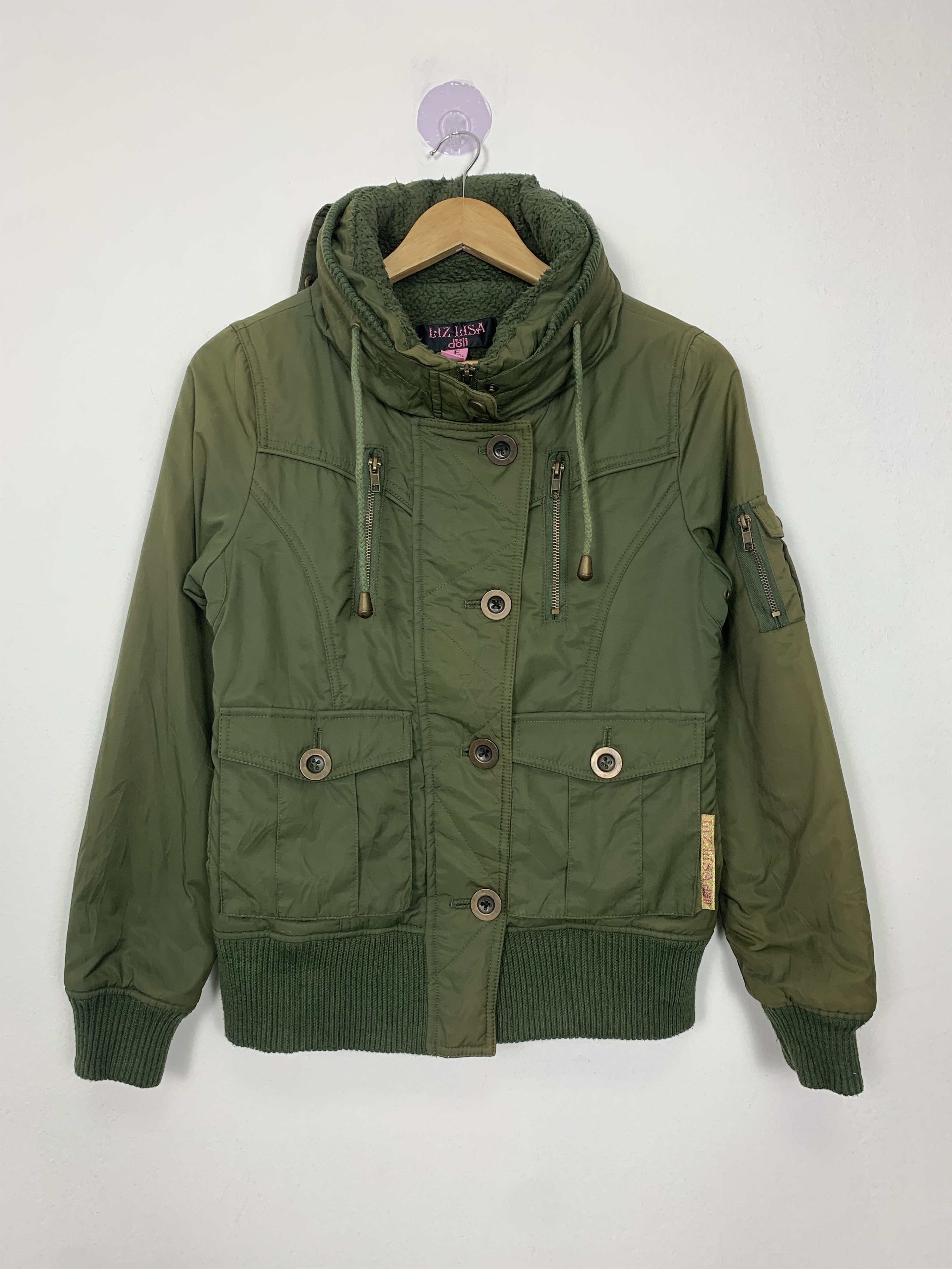 Japanese Brand Vintage LIZ LISA DOLL Sherpa Lining Military Jacket J1111 Size US S / EU 44-46 / 1 - 1 Thumbnail