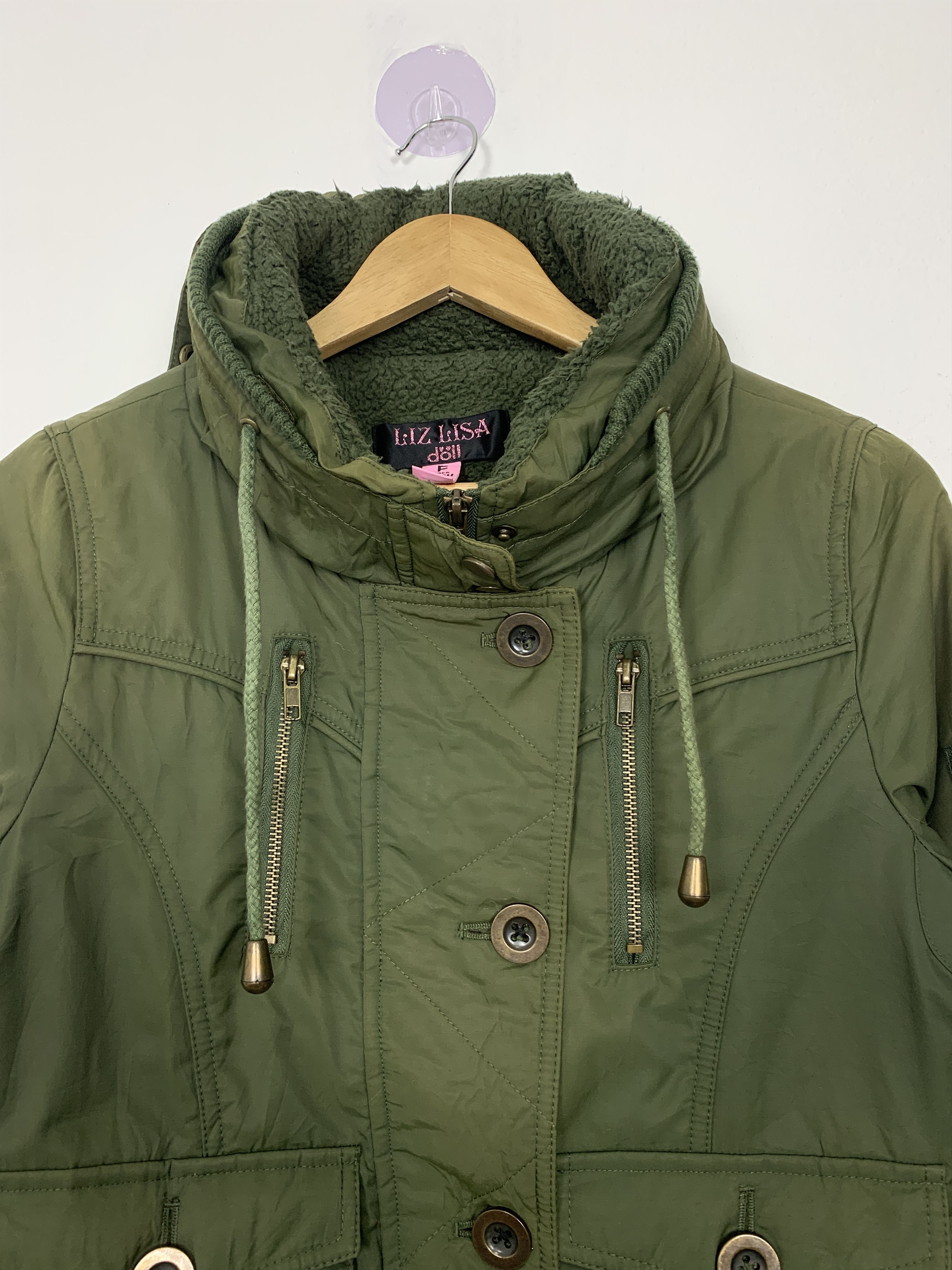 Japanese Brand Vintage LIZ LISA DOLL Sherpa Lining Military Jacket J1111 Size US S / EU 44-46 / 1 - 2 Thumbnail