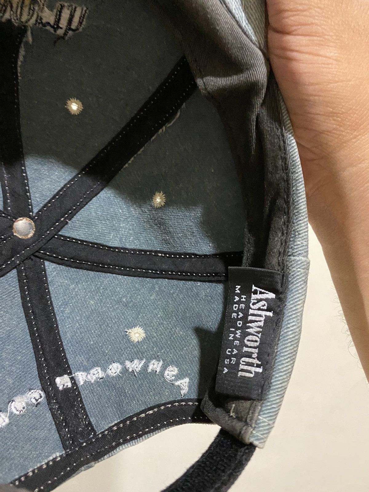Ashworth VTG Distress Ashworth Denim Hat Size ONE SIZE - 7 Thumbnail