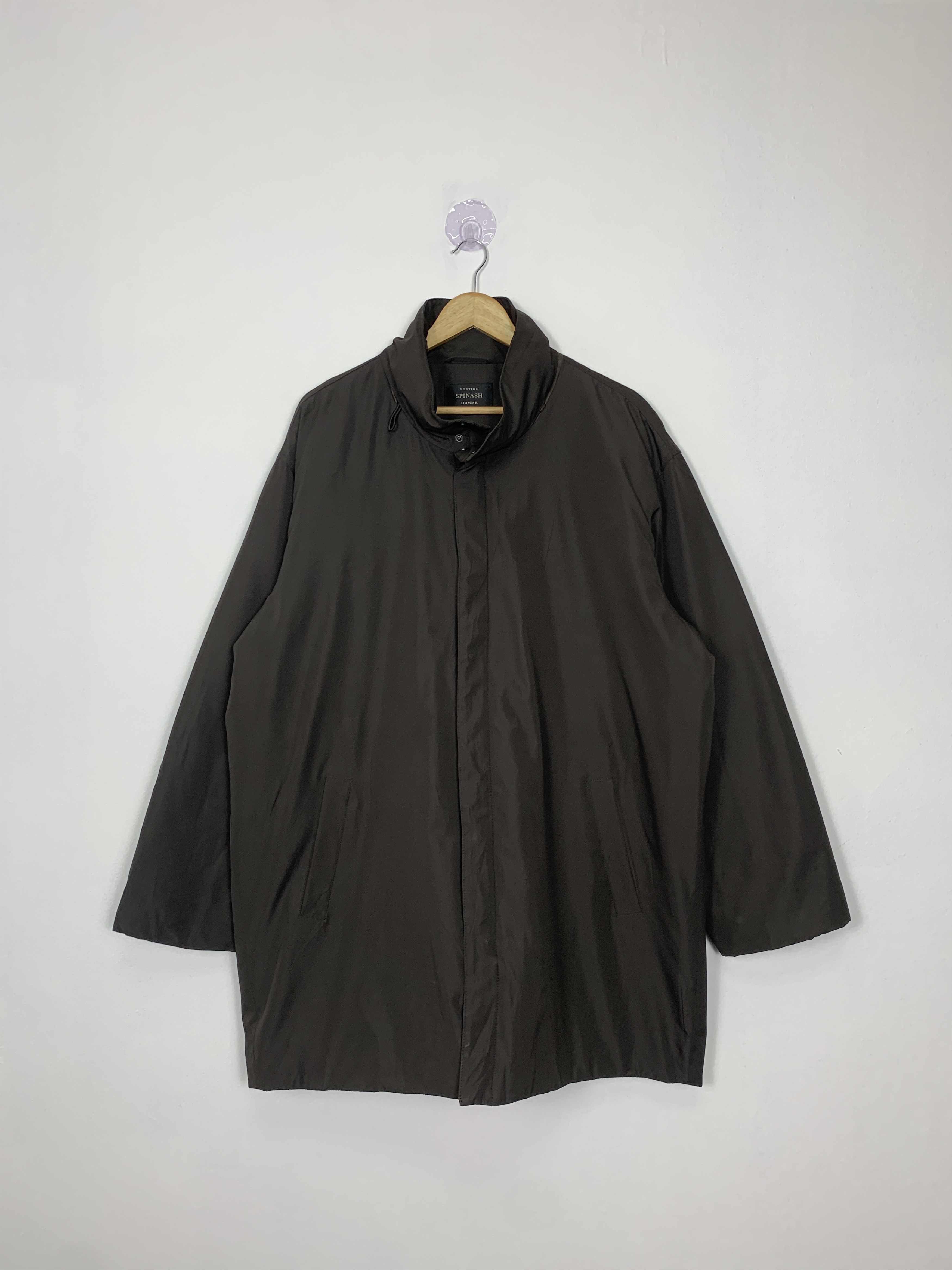 image of Vintage Section Spinash Homme Quilted Lining Jacket in Brown, Men's (Size Large)