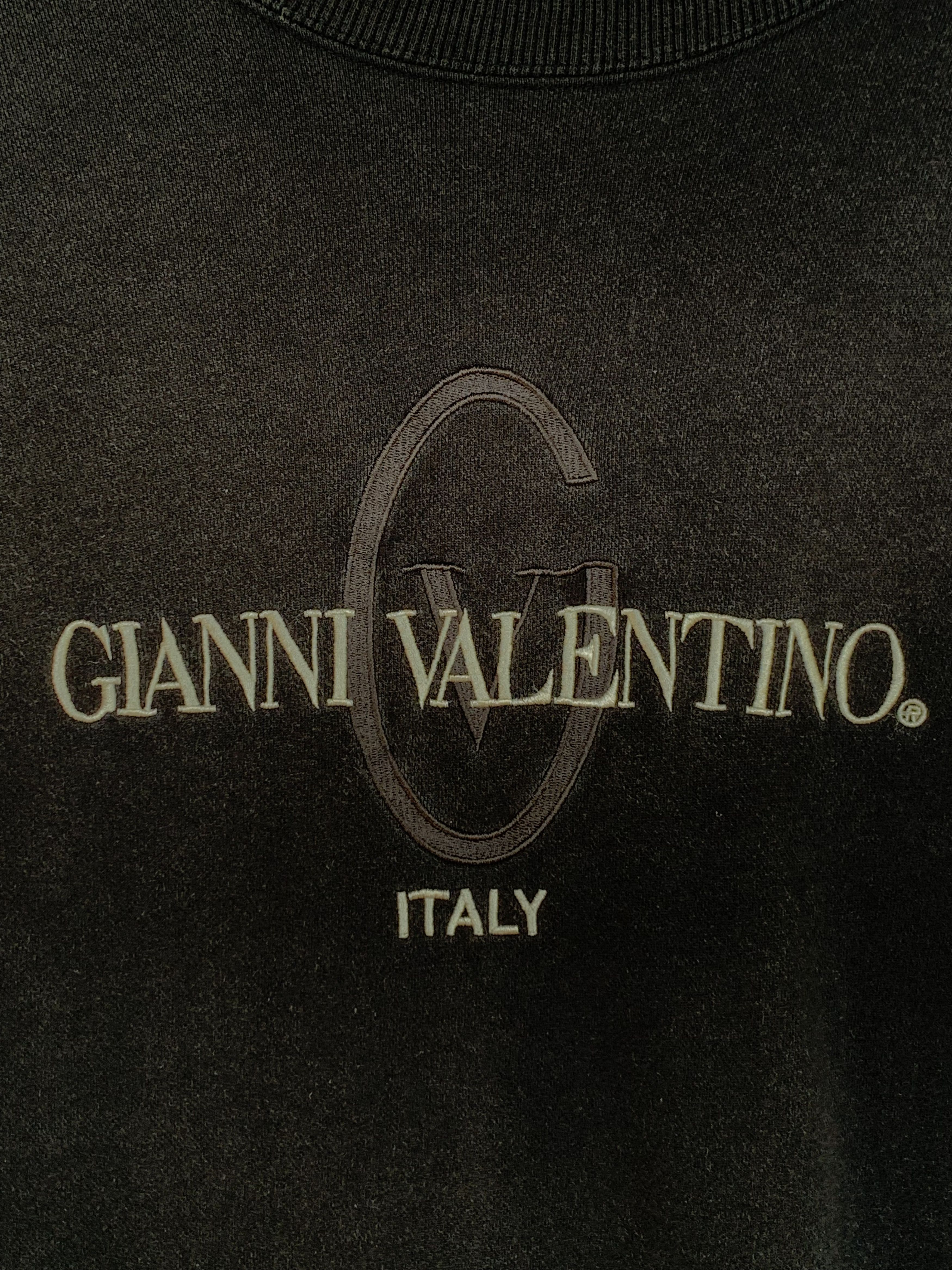 Designer × Vintage Vintage Gianni Valentino Embroidered Logo Sweatshirt Size US XL / EU 56 / 4 - 3 Thumbnail