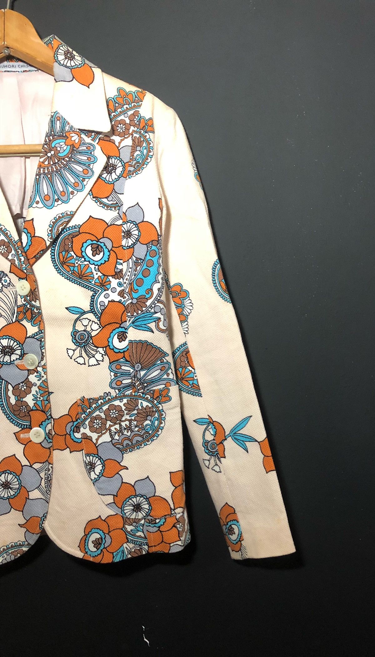 Issey Miyake Flower Print Asymmetric Blazer By Tsumori Chisato Size US XS / EU 42 / 0 - 6 Thumbnail