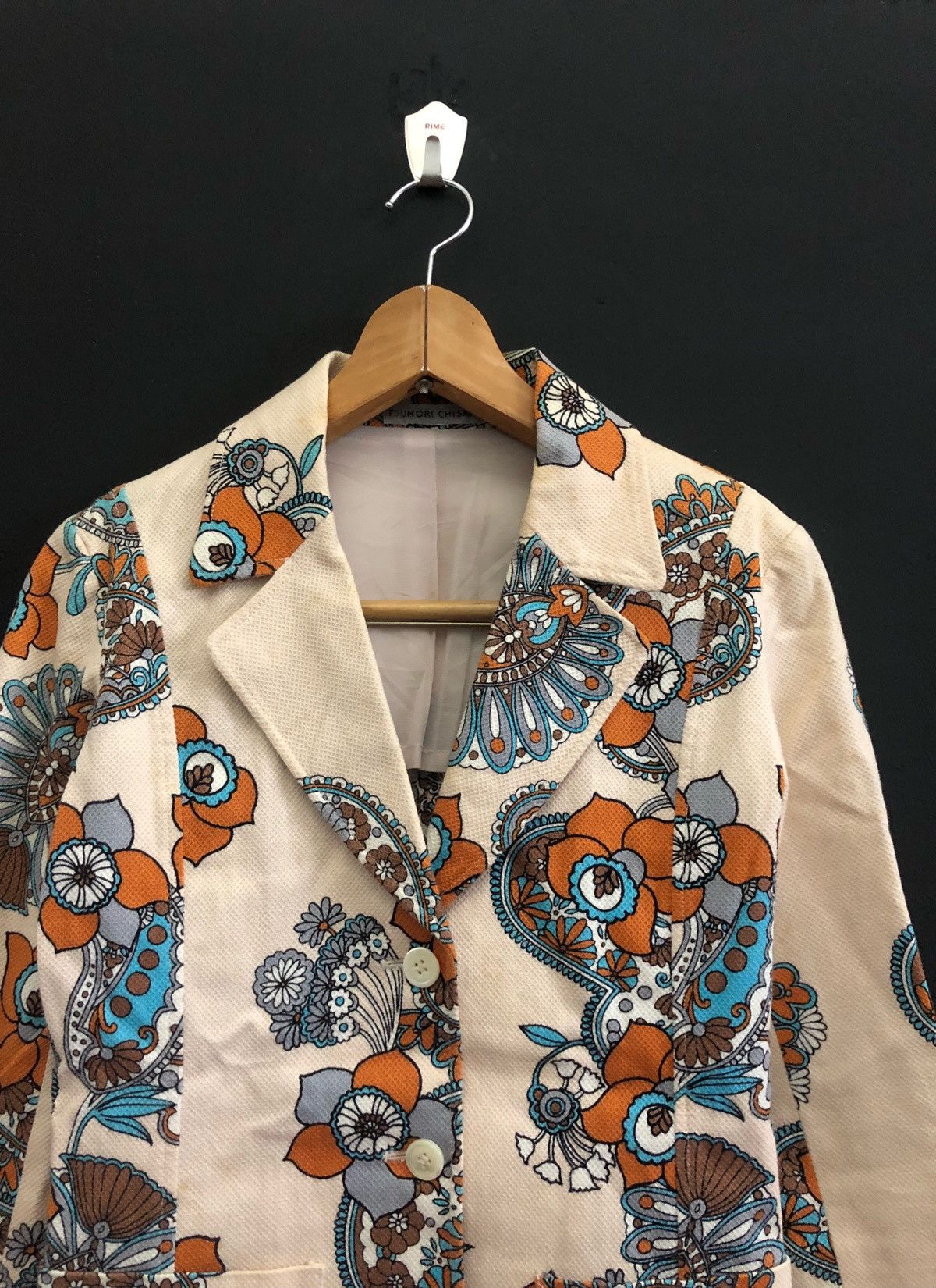 Issey Miyake Flower Print Asymmetric Blazer By Tsumori Chisato Size US XS / EU 42 / 0 - 1 Thumbnail