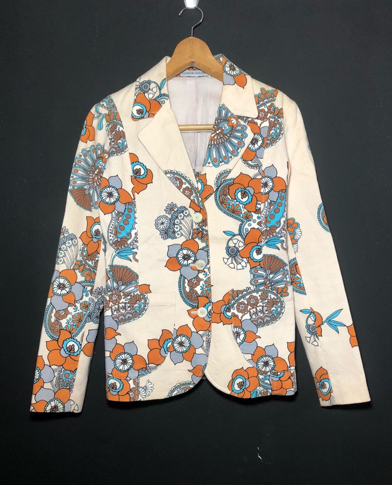 Issey Miyake Flower Print Asymmetric Blazer By Tsumori Chisato Size US XS / EU 42 / 0 - 3 Thumbnail