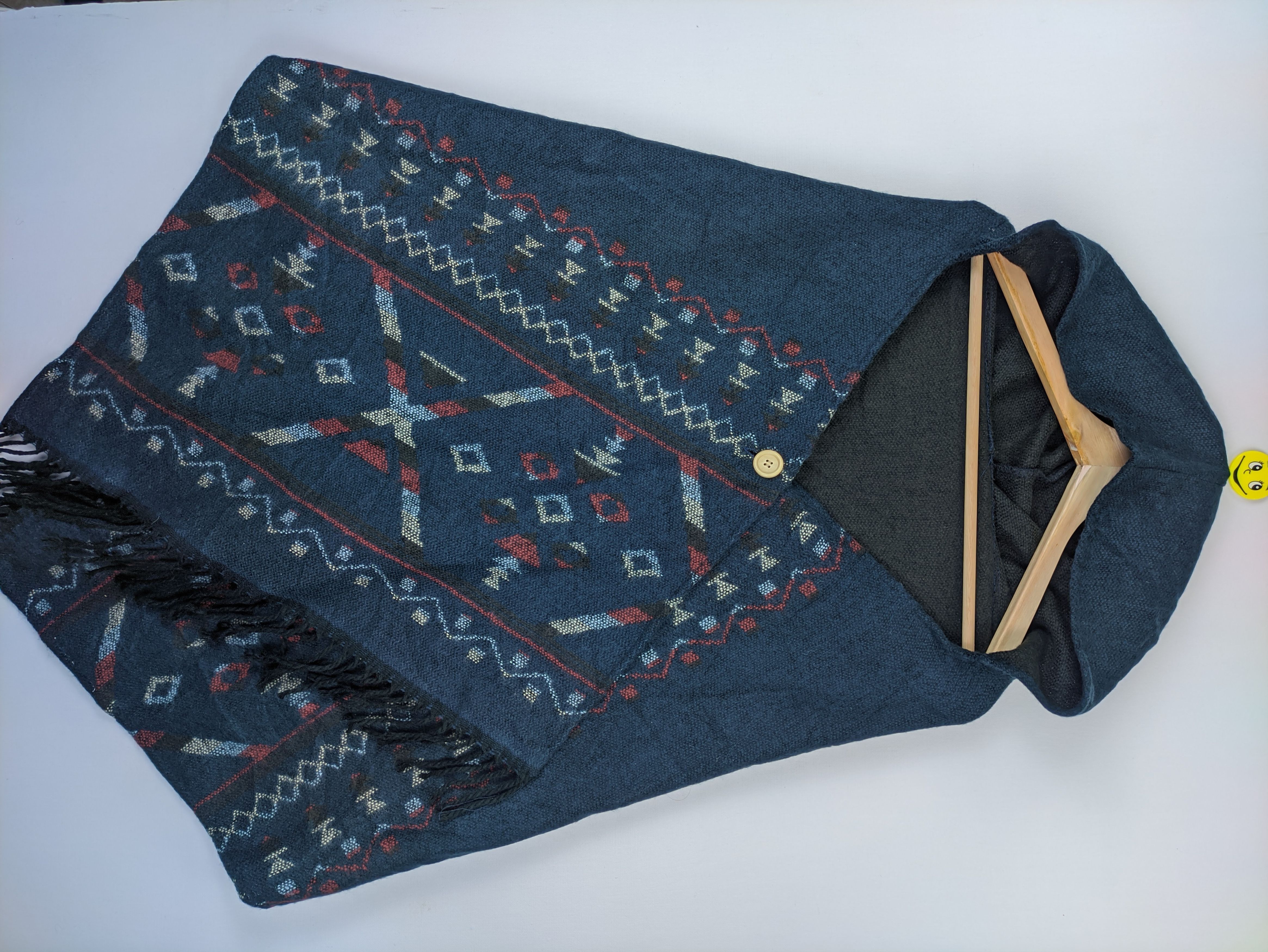 Japanese Brand × Vintage Steals🔥Poncho Navajo Pattern Hooded Size ONE SIZE - 1 Thumbnail