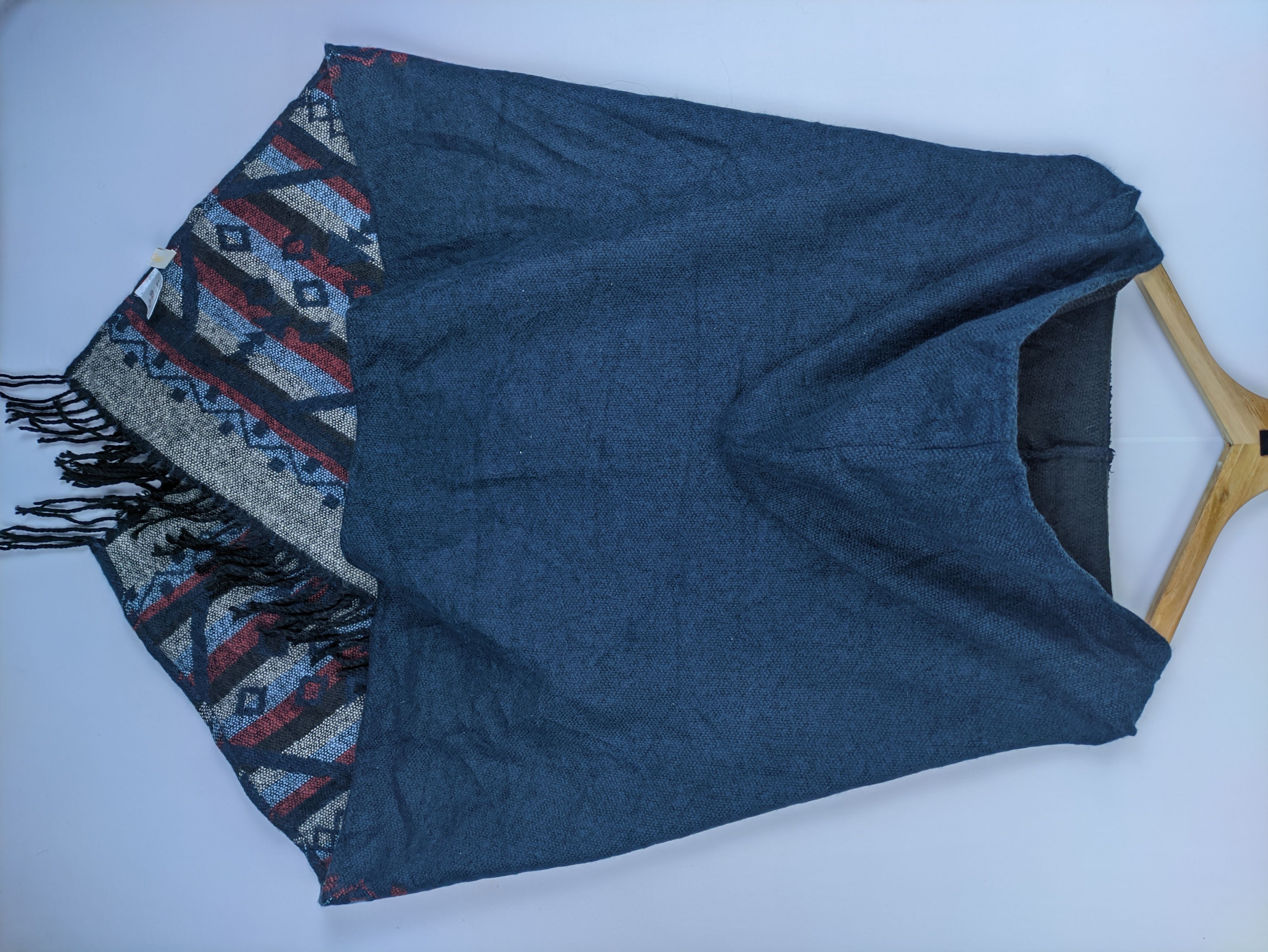 Japanese Brand × Vintage Steals🔥Poncho Navajo Pattern Hooded Size ONE SIZE - 2 Thumbnail