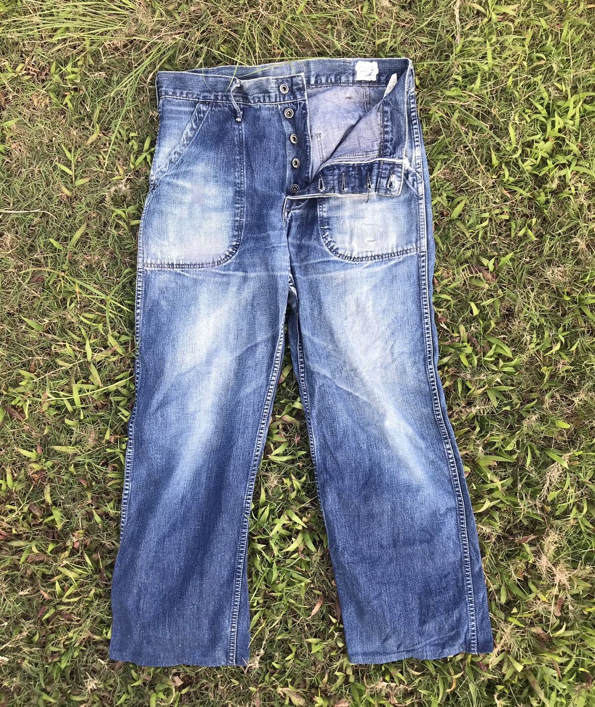 Japanese Brand × Orslow 🔥BEST OFFER🔥Orslow distressed denim jeans Size US 31 - 3 Thumbnail