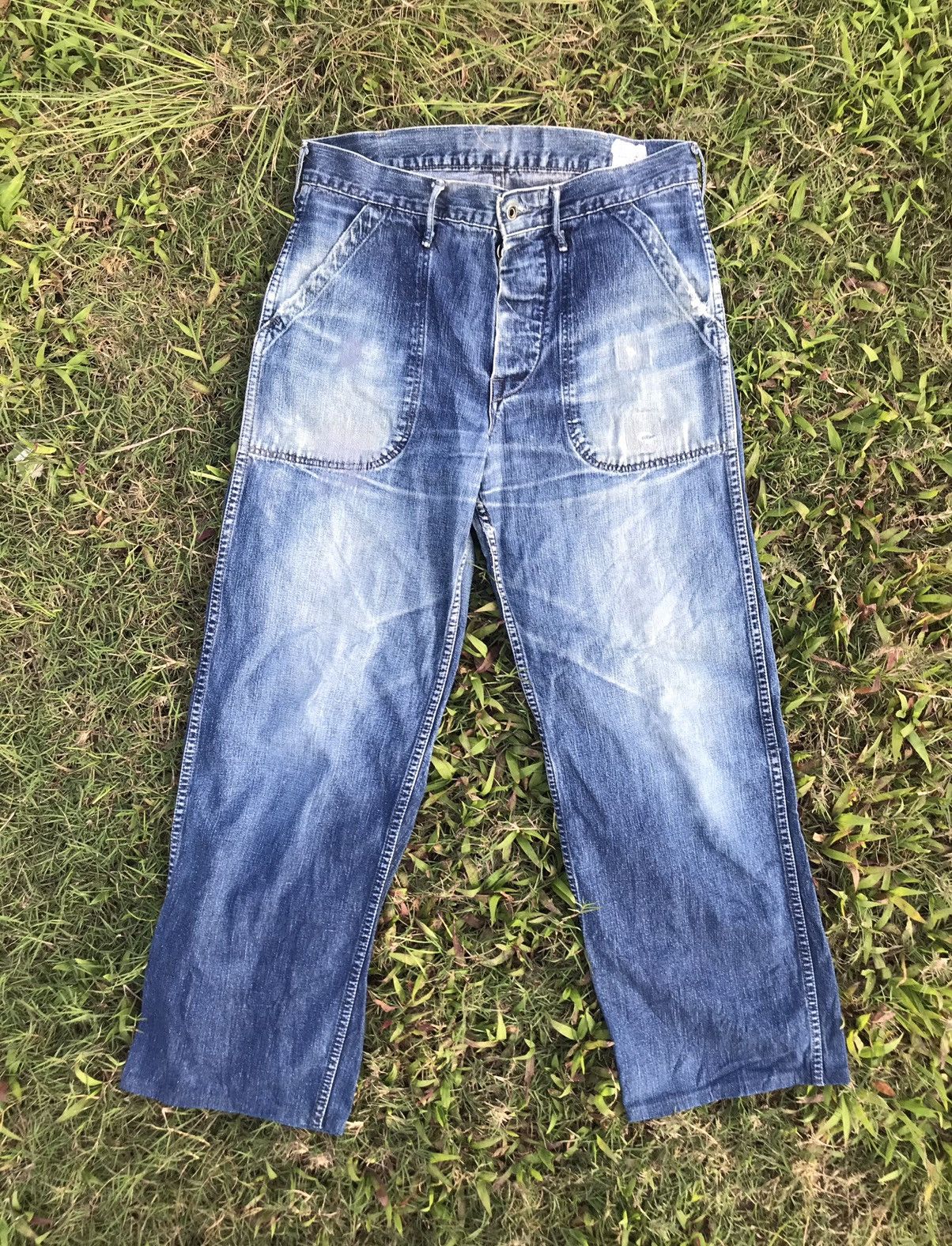 Japanese Brand × Orslow 🔥BEST OFFER🔥Orslow distressed denim jeans Size US 31 - 2 Thumbnail