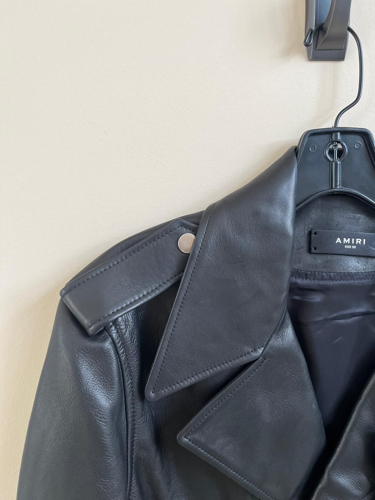 Amiri D Pocket Leather Jacket in Black Size US M / EU 48-50 / 2 - 6 Thumbnail