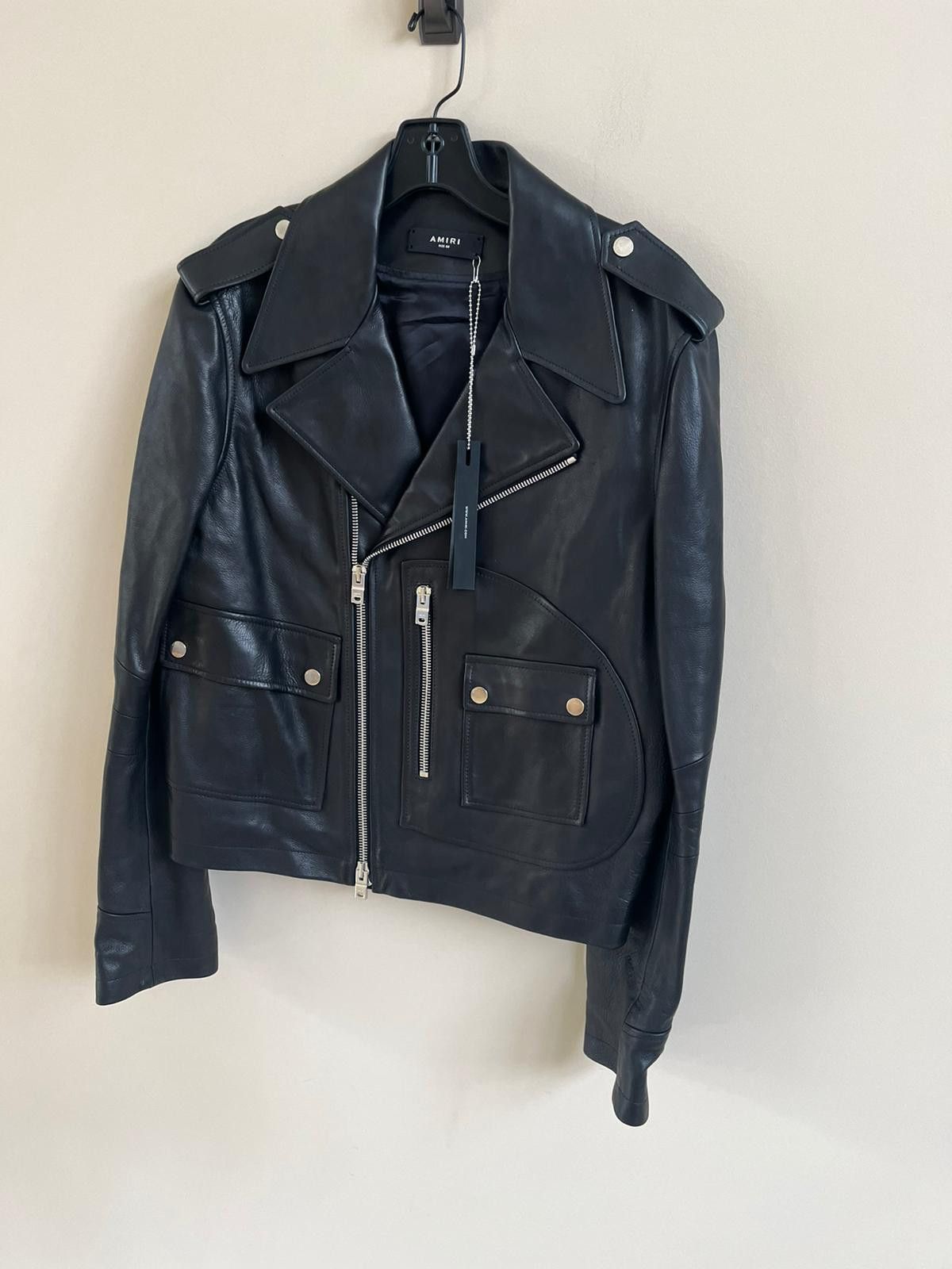 Amiri D Pocket Leather Jacket in Black Size US M / EU 48-50 / 2 - 7 Thumbnail