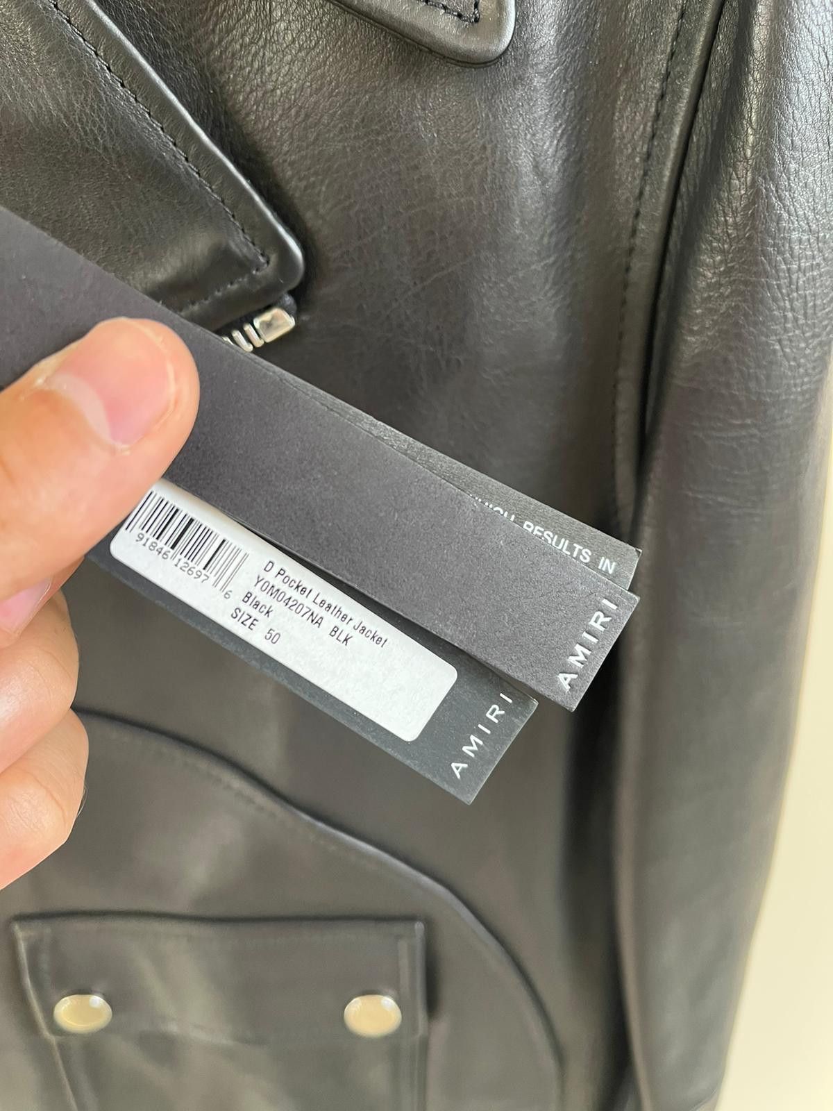 Amiri D Pocket Leather Jacket in Black Size US M / EU 48-50 / 2 - 8 Thumbnail