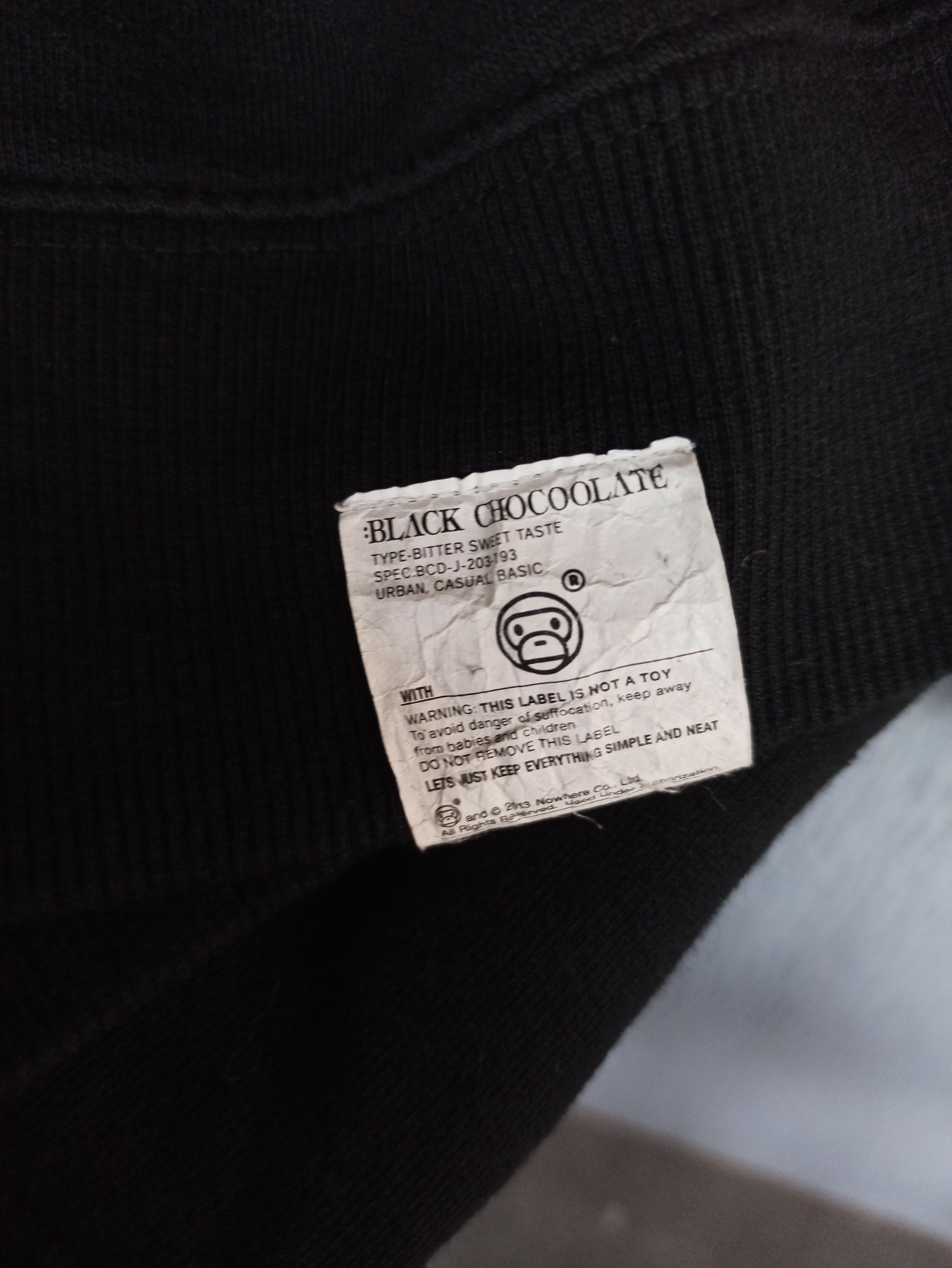 Bape × Chocolate Bape Baby Milo x Black Chocolate Sweater Size US S / EU 44-46 / 1 - 9 Thumbnail