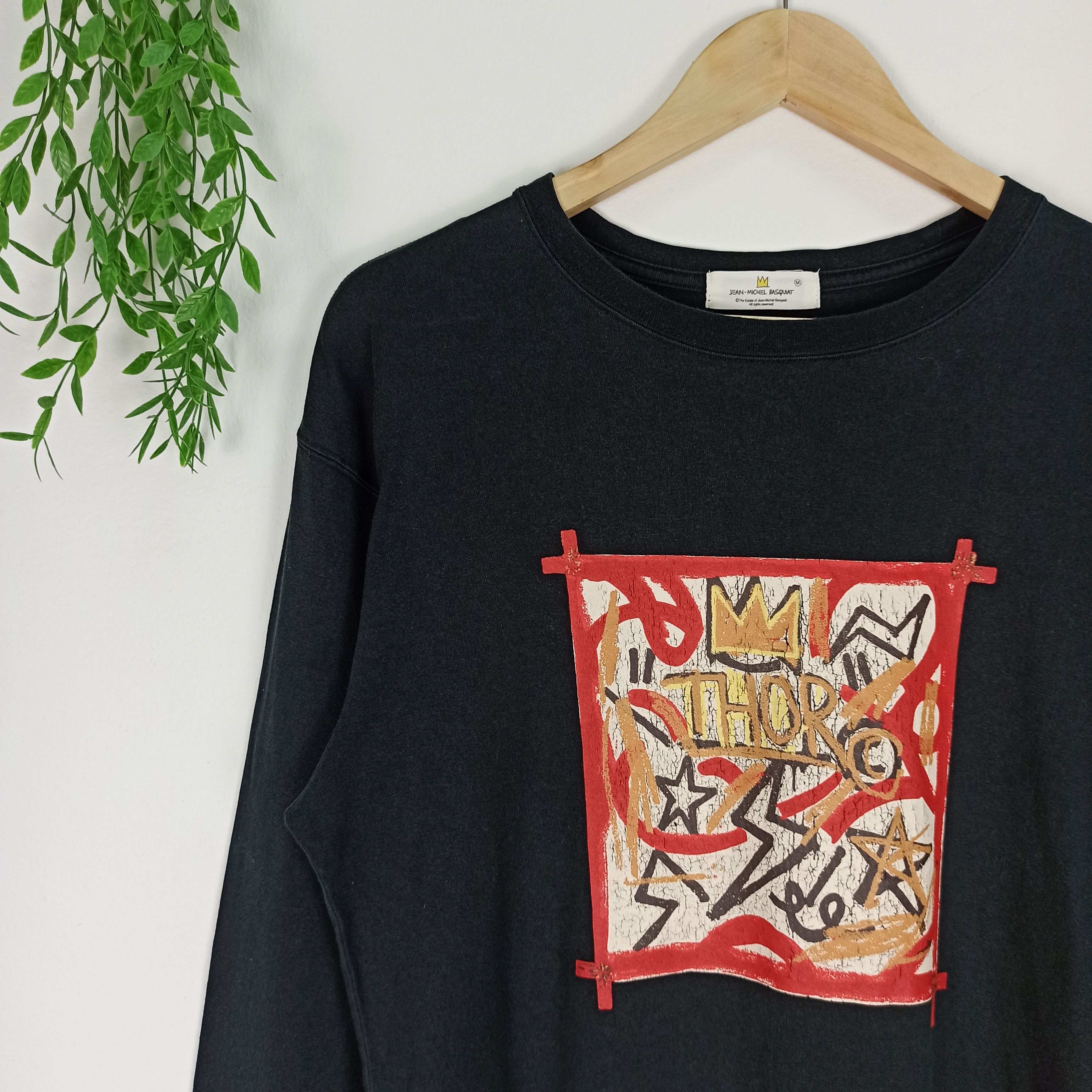 Jean-Michel Basquiat 🔥RARE🔥 JEAN MICHEL BASQUIAT Thor Crown Pop Art Shirt Large Size US M / EU 48-50 / 2 - 2 Thumbnail