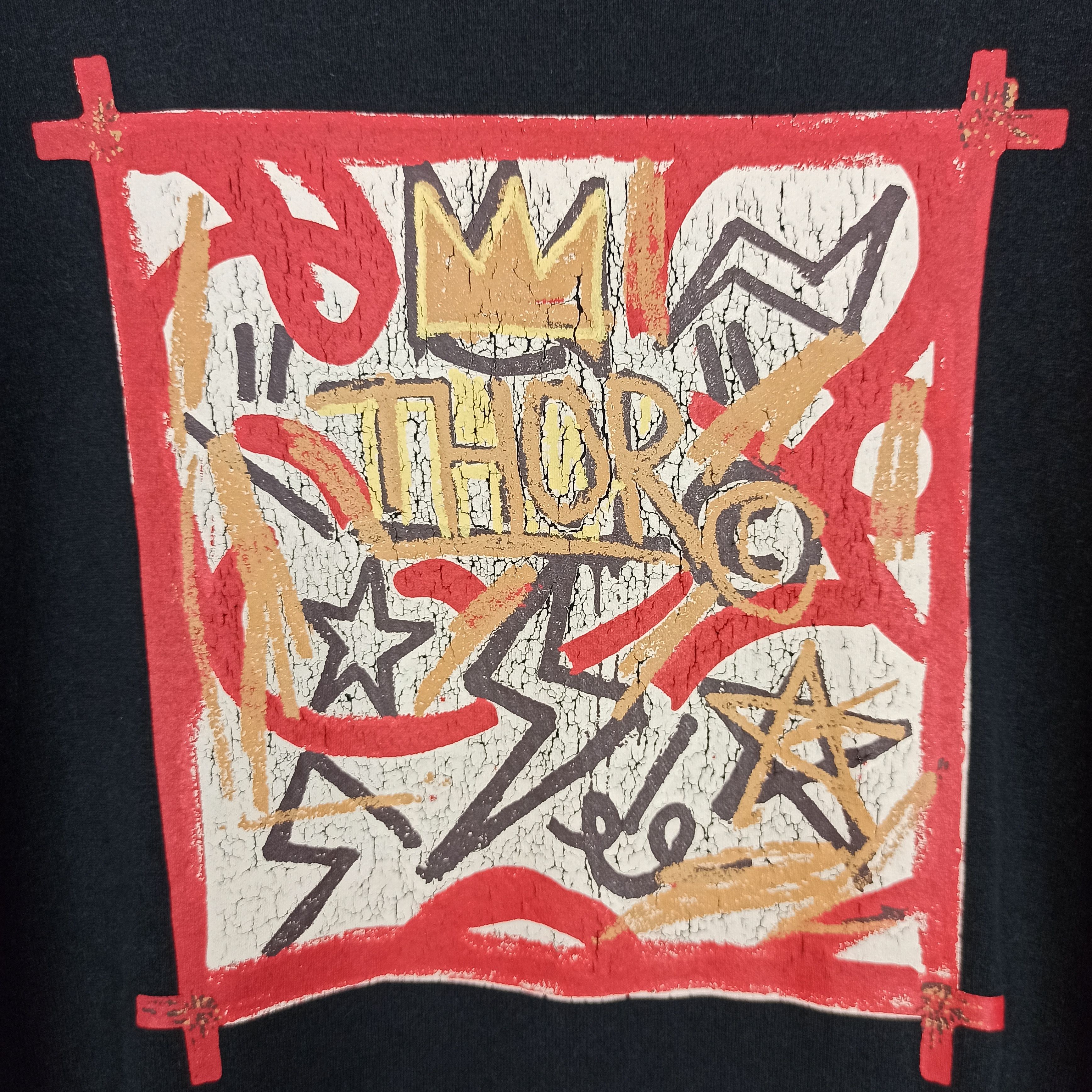 Jean-Michel Basquiat 🔥RARE🔥 JEAN MICHEL BASQUIAT Thor Crown Pop Art Shirt Large Size US M / EU 48-50 / 2 - 3 Thumbnail