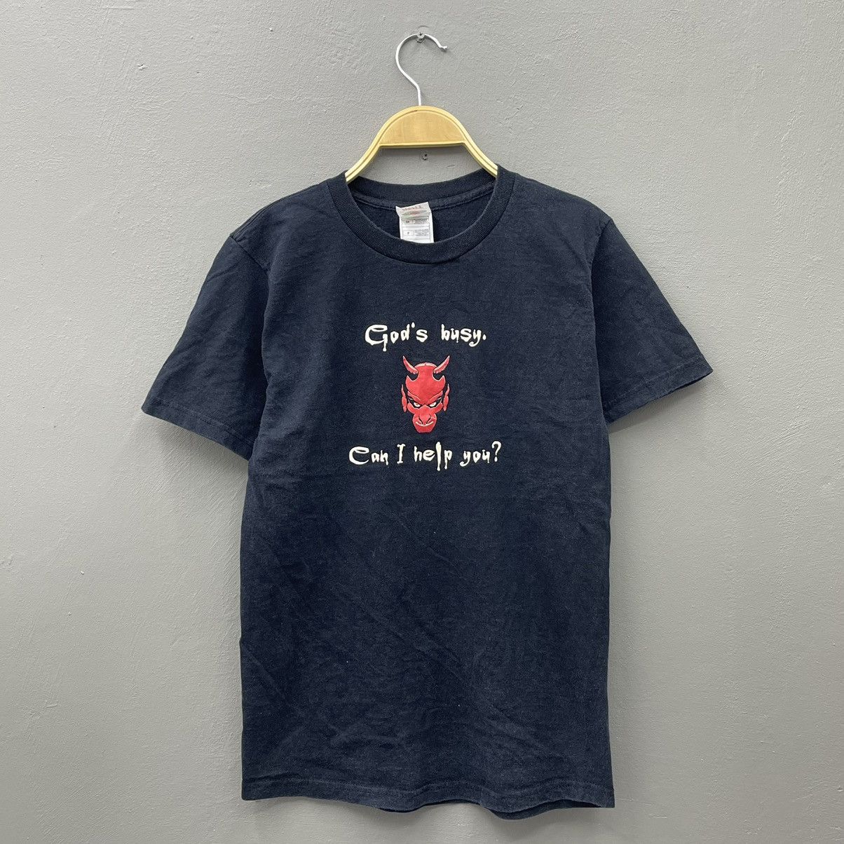 Band Tees Vintage T-Shirt Gods Busy Can I help You Size US S / EU 44-46 / 1 - 1 Thumbnail