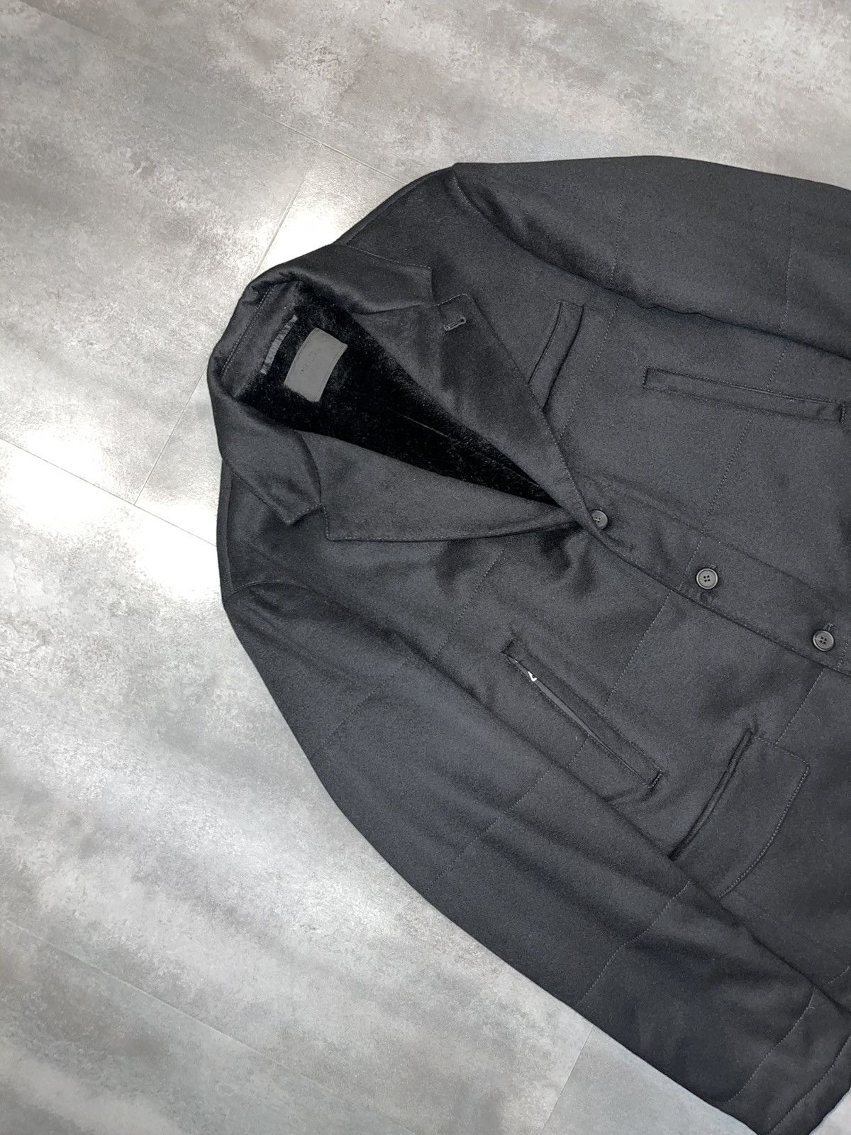 Prada AW12 Prada Fur Camel Black Heavy Blazer Jacket Size US L / EU 52-54 / 3 - 8 Thumbnail