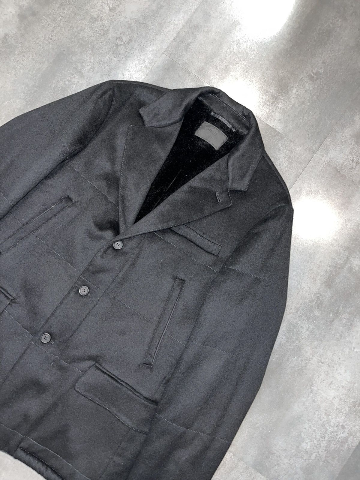 Prada AW12 Prada Fur Camel Black Heavy Blazer Jacket Size US L / EU 52-54 / 3 - 7 Thumbnail