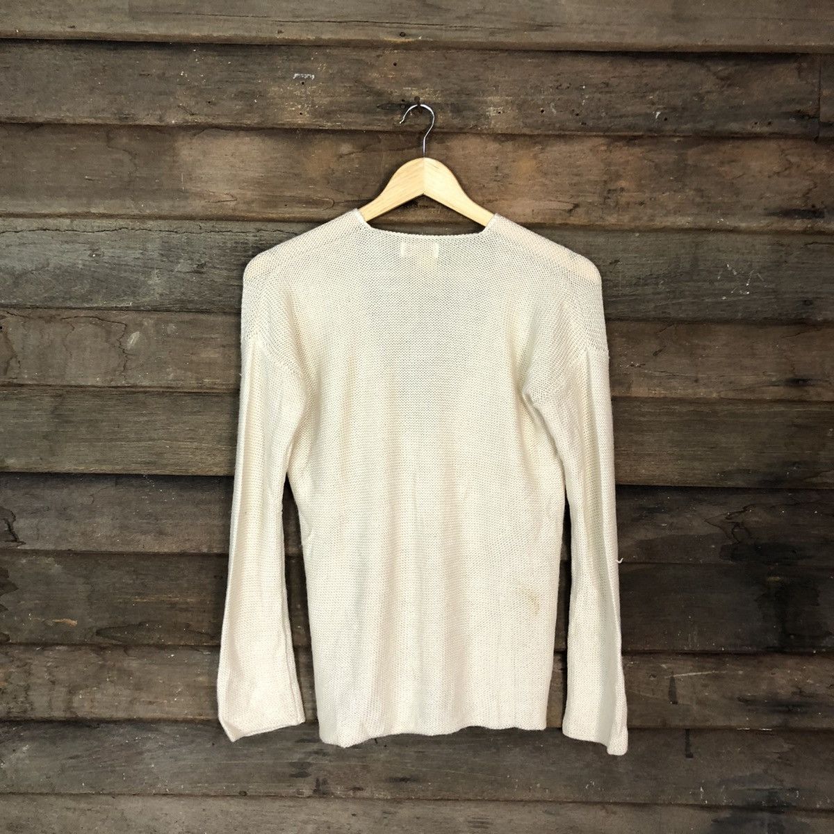 Japanese Brand Yoshie Inaba Cream crochet meshnet Knitwear #3955 Size US M / EU 48-50 / 2 - 11 Thumbnail