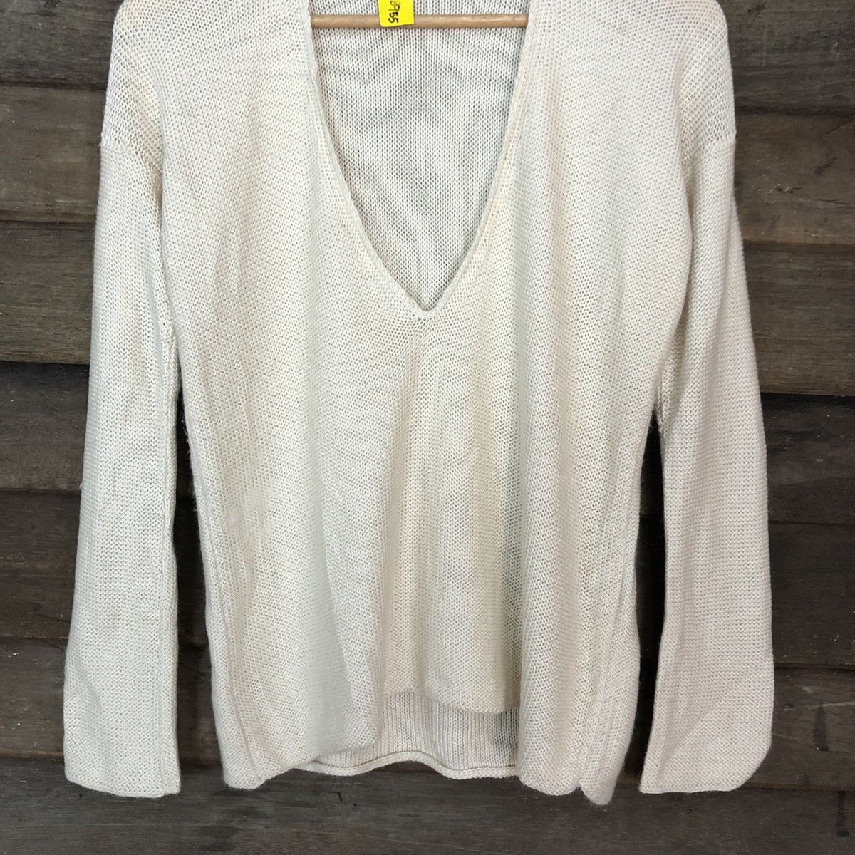 Japanese Brand Yoshie Inaba Cream crochet meshnet Knitwear #3955 Size US M / EU 48-50 / 2 - 8 Thumbnail